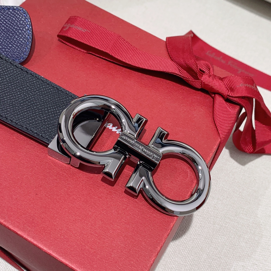 Salvatore Ferragamo Male Leather Belt Top Grain Leather M