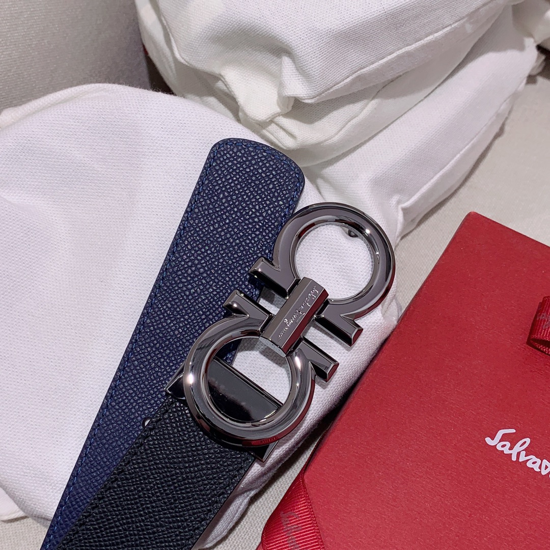 Salvatore Ferragamo Male Leather Belt Top Grain Leather M