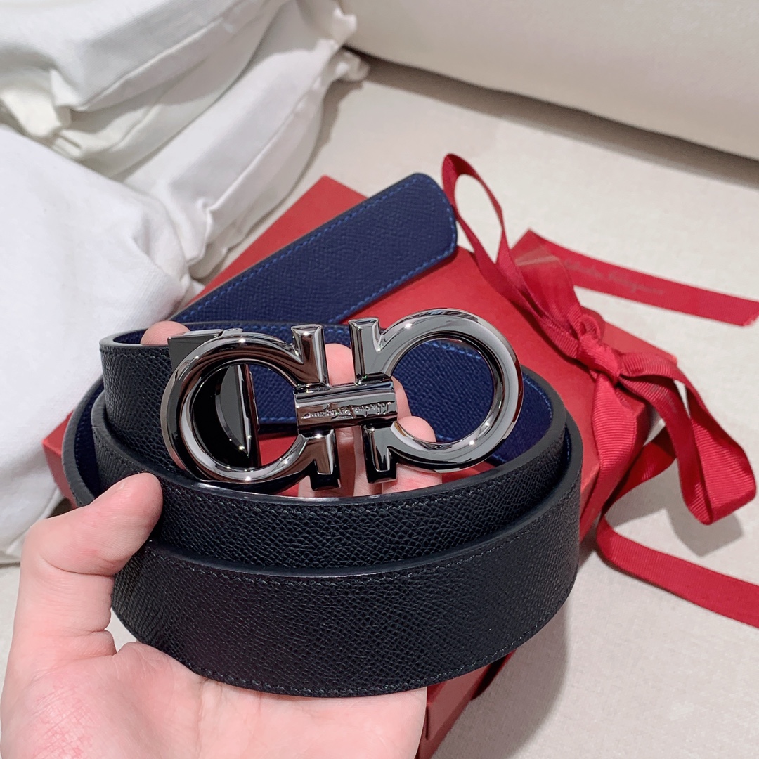 Salvatore Ferragamo Male Leather Belt Top Grain Leather M