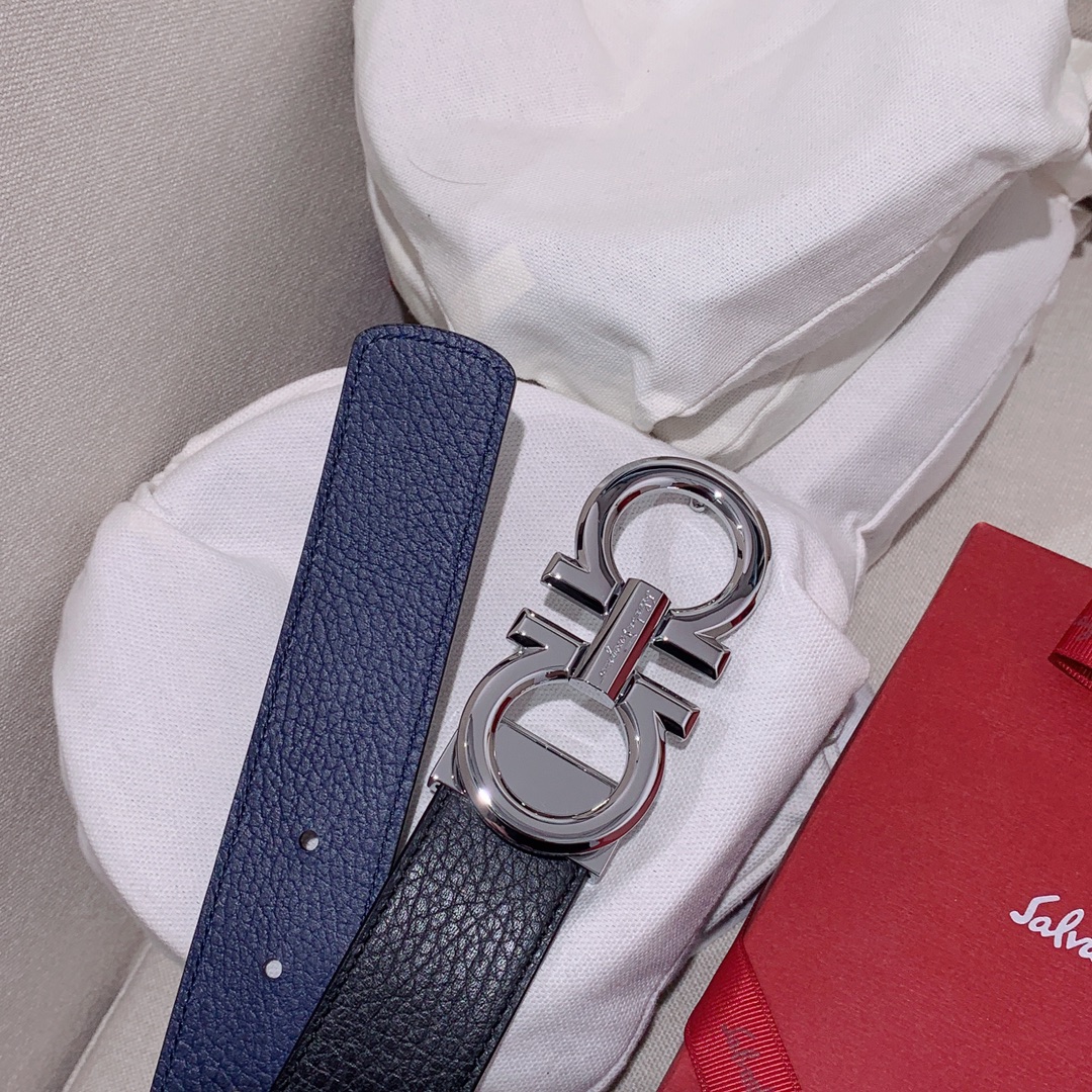 Salvatore Ferragamo Male Leather Belt Top Grain Leather M