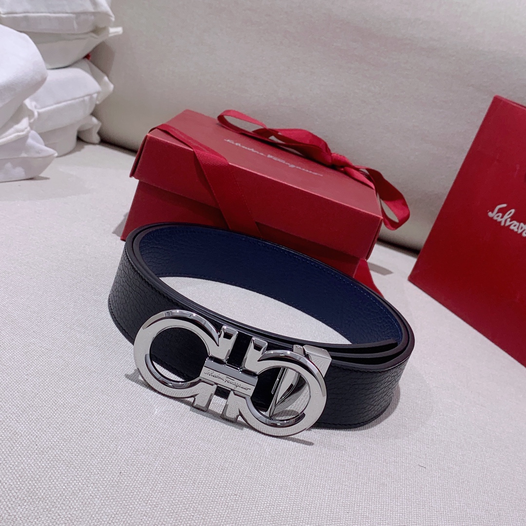 Salvatore Ferragamo Male Leather Belt Top Grain Leather M