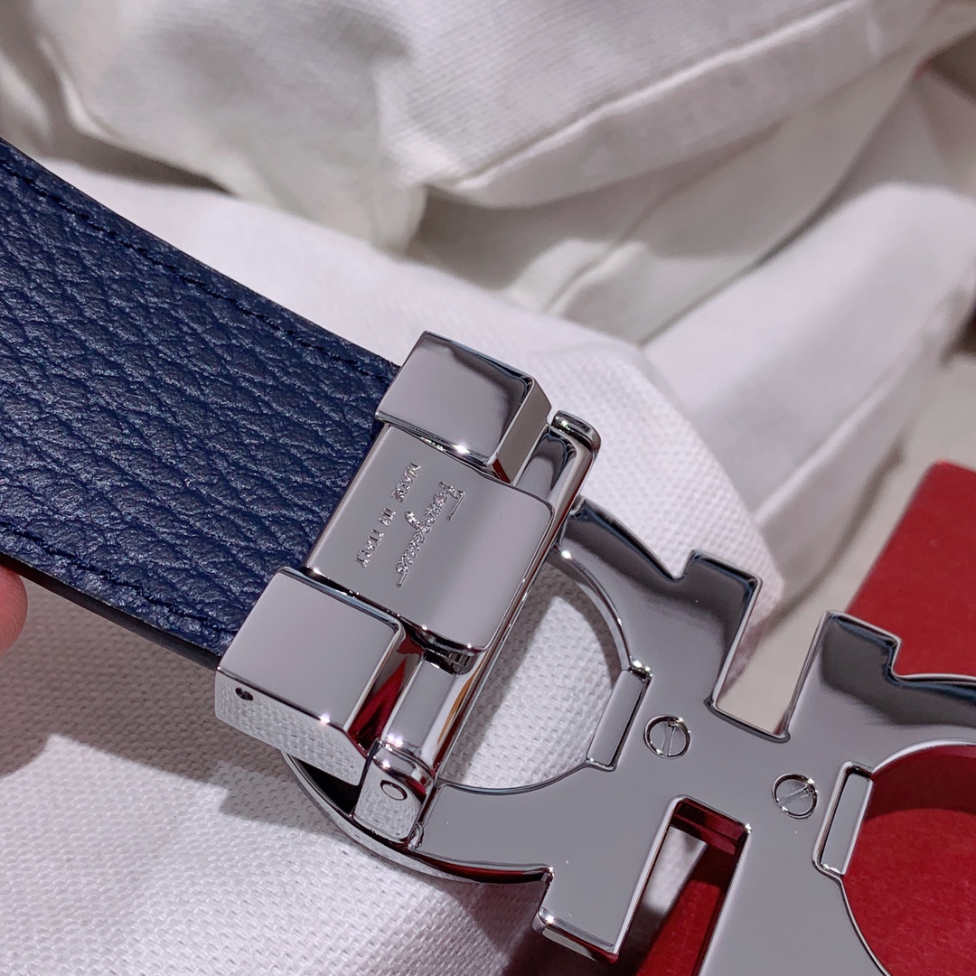 Salvatore Ferragamo Male Leather Belt Top Grain Leather M