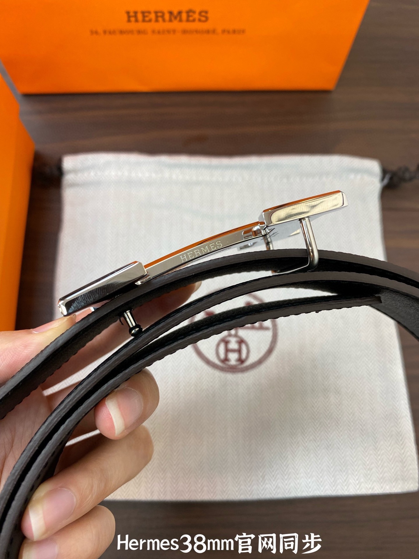 Hermès Male Leather Belt Top Grain Leather M