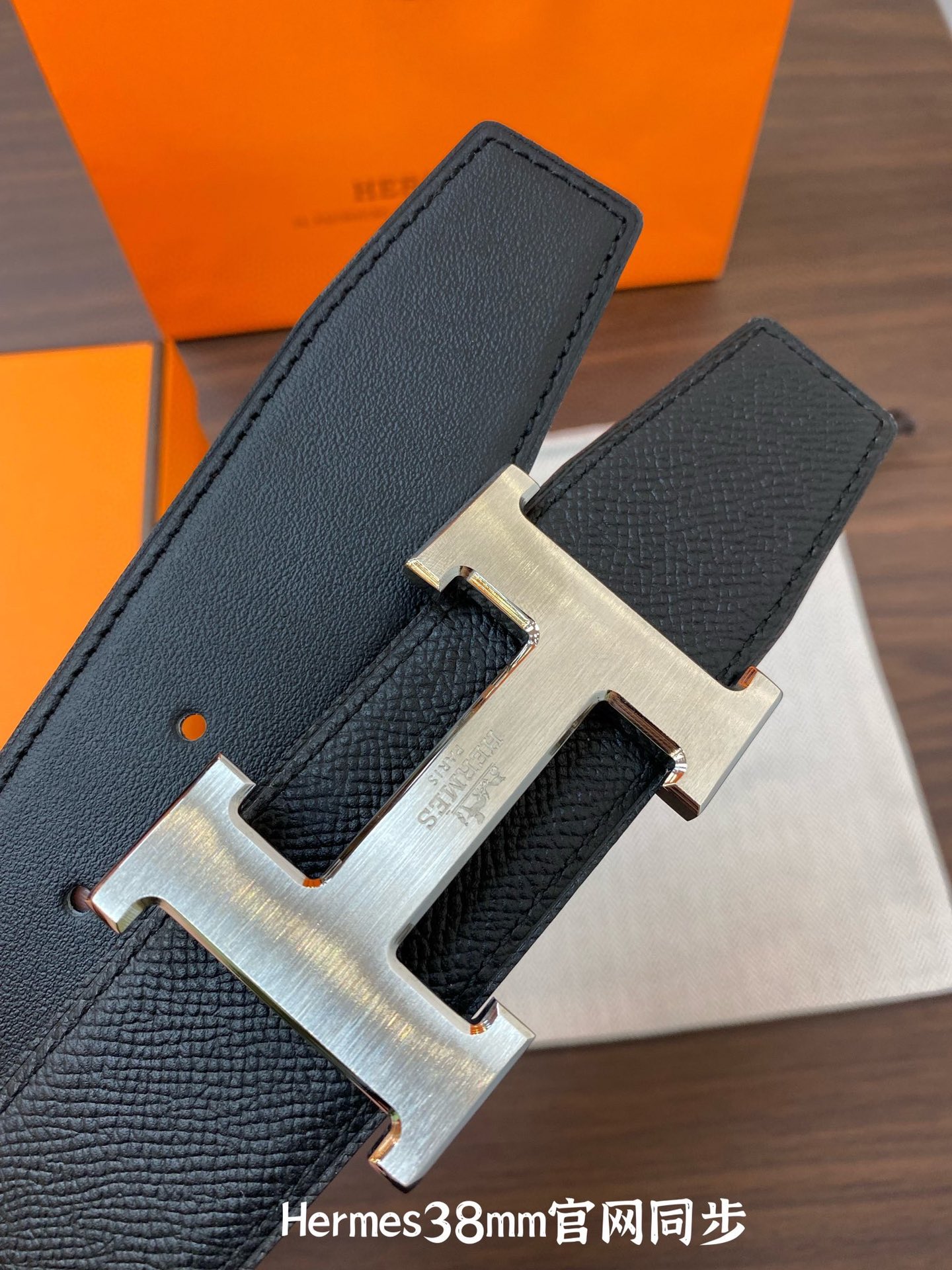 Hermès Male Leather Belt Top Grain Leather M