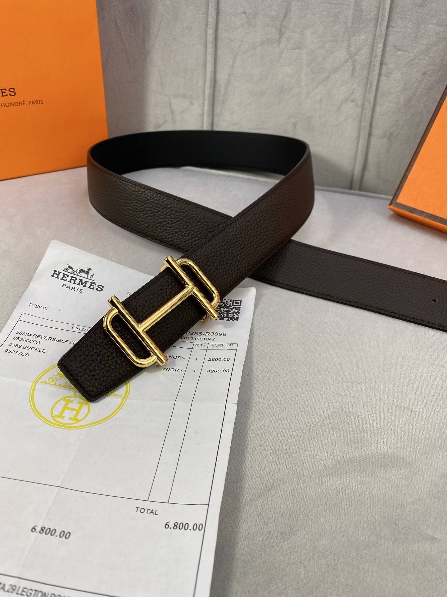 Hermès Male Basic Belt S-m