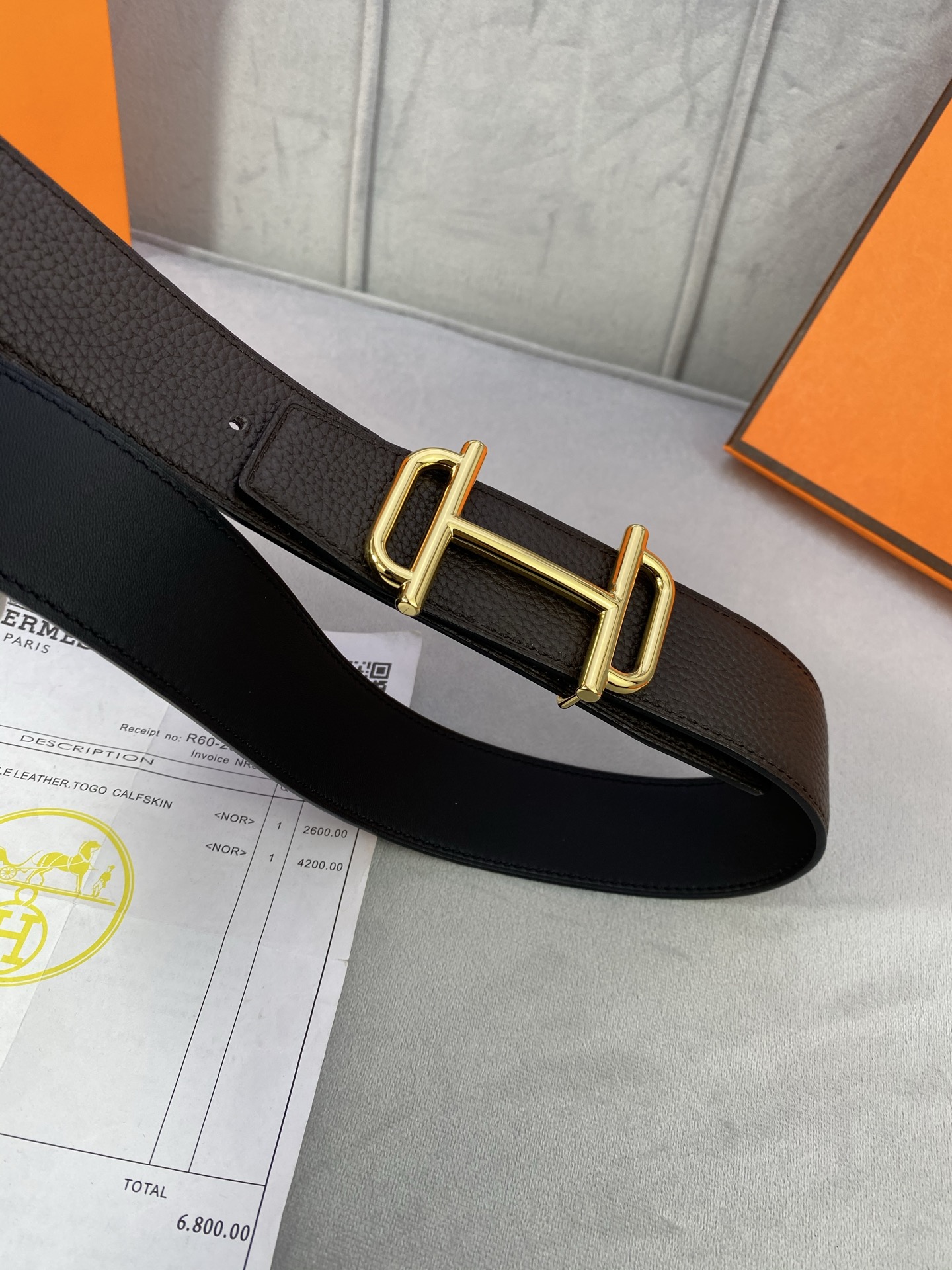Hermès Male Basic Belt S-m