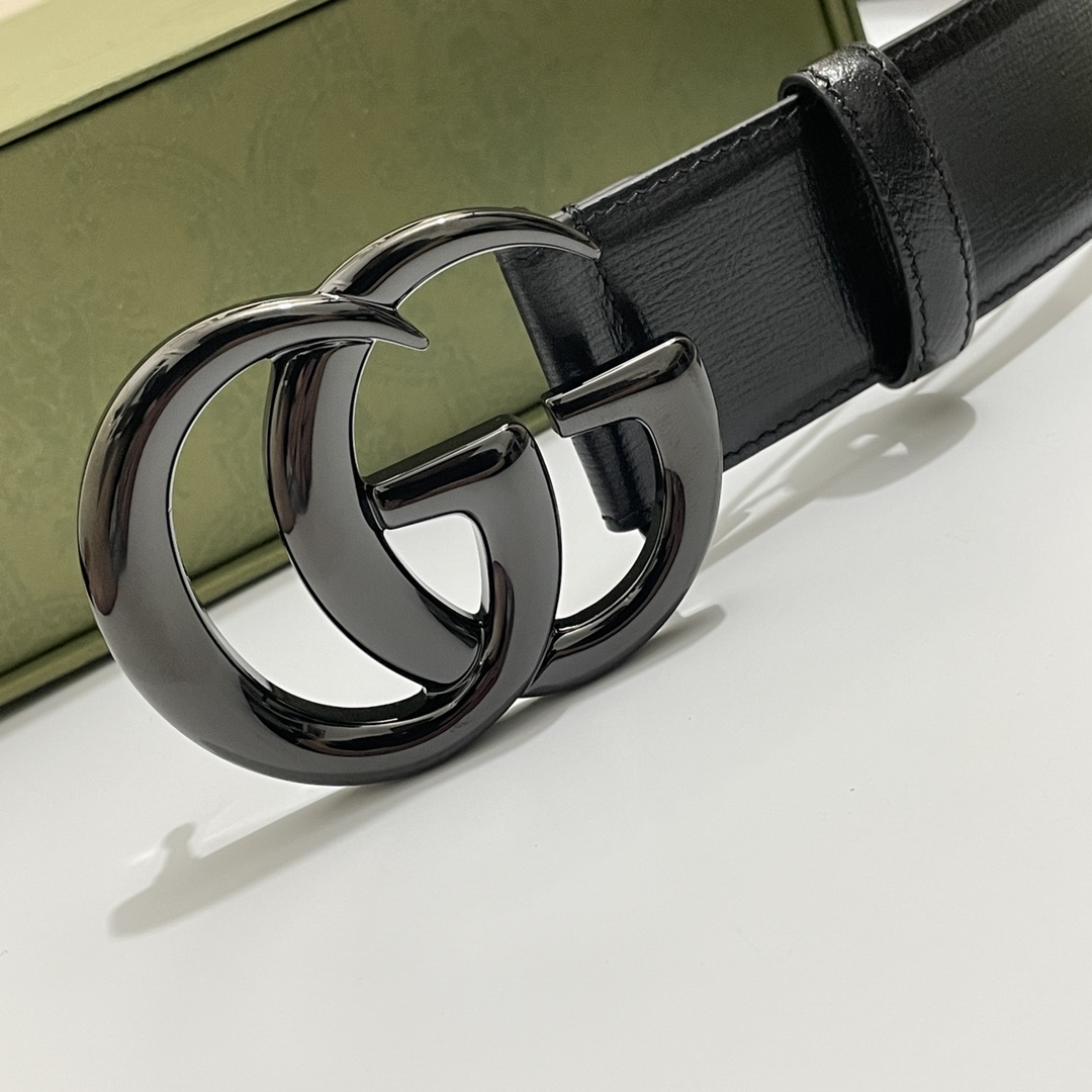 Gucci Male Basic Belt Cow Leather Wide Width M
