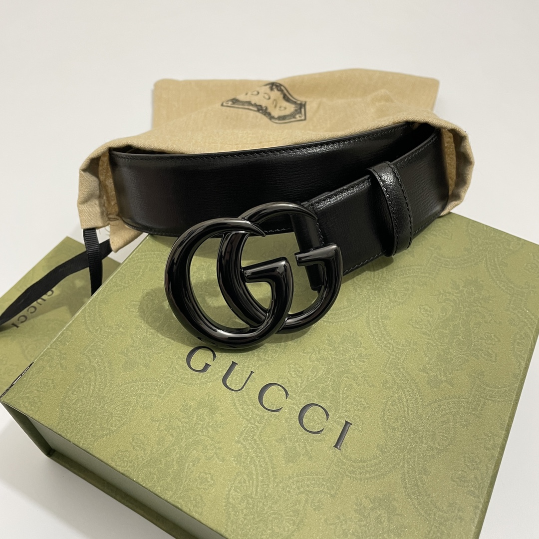 Gucci Male Basic Belt Cow Leather Wide Width M