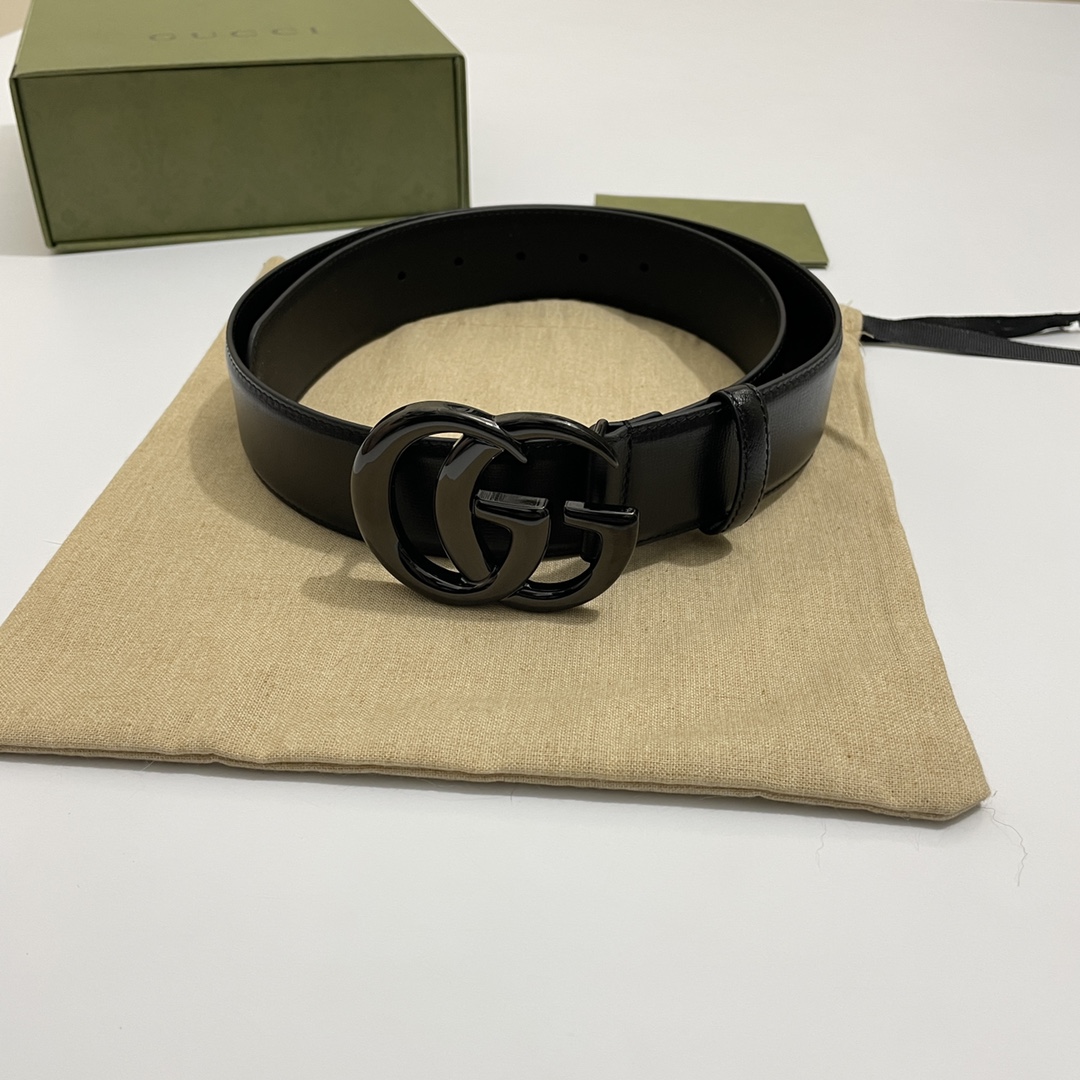 Gucci Male Basic Belt Cow Leather Wide Width M