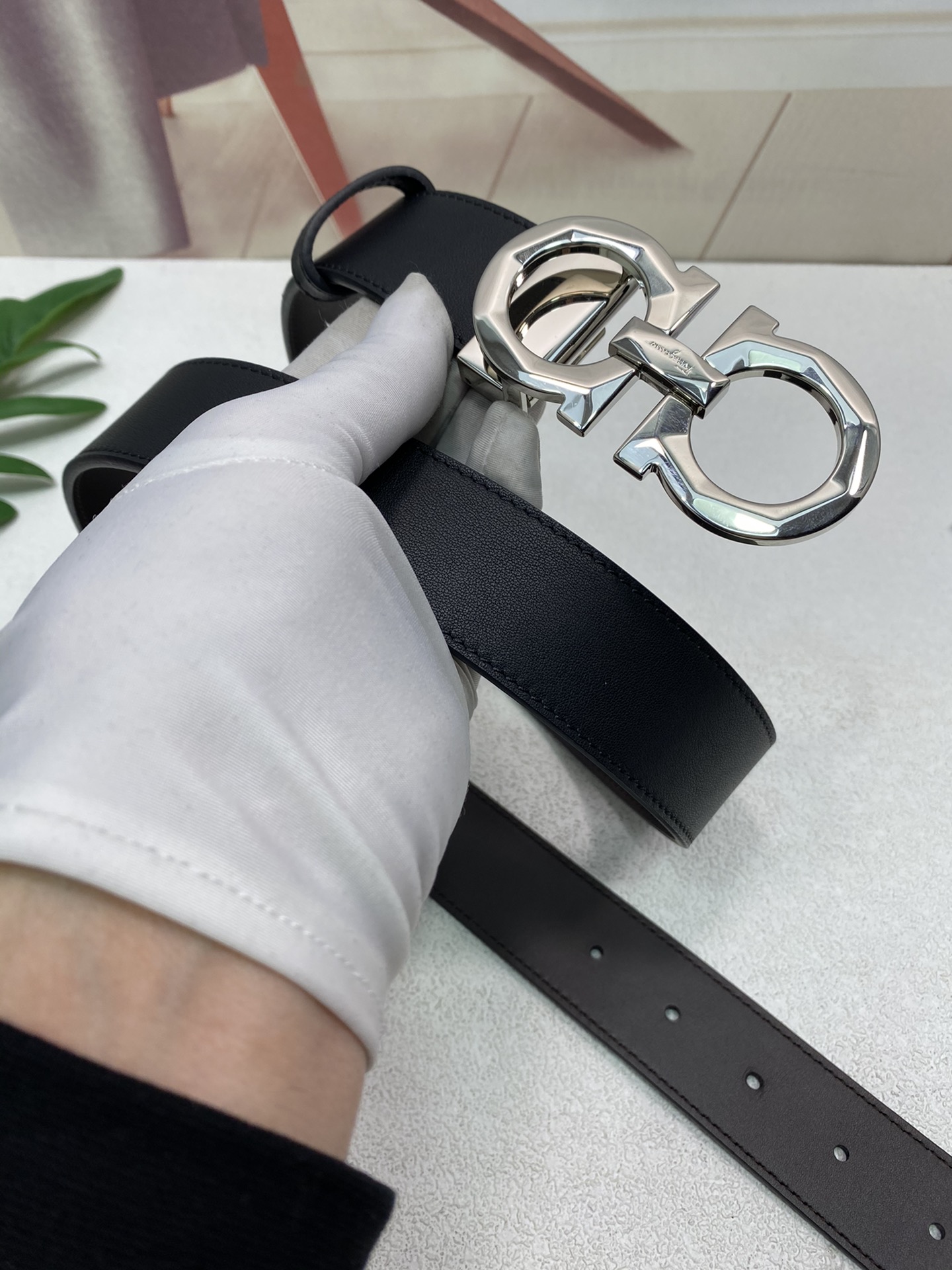 Salvatore Ferragamo Basic Belt Top Grain Leather