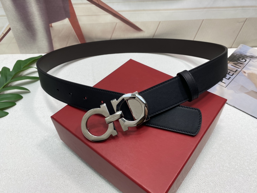 Salvatore Ferragamo Basic Belt Top Grain Leather