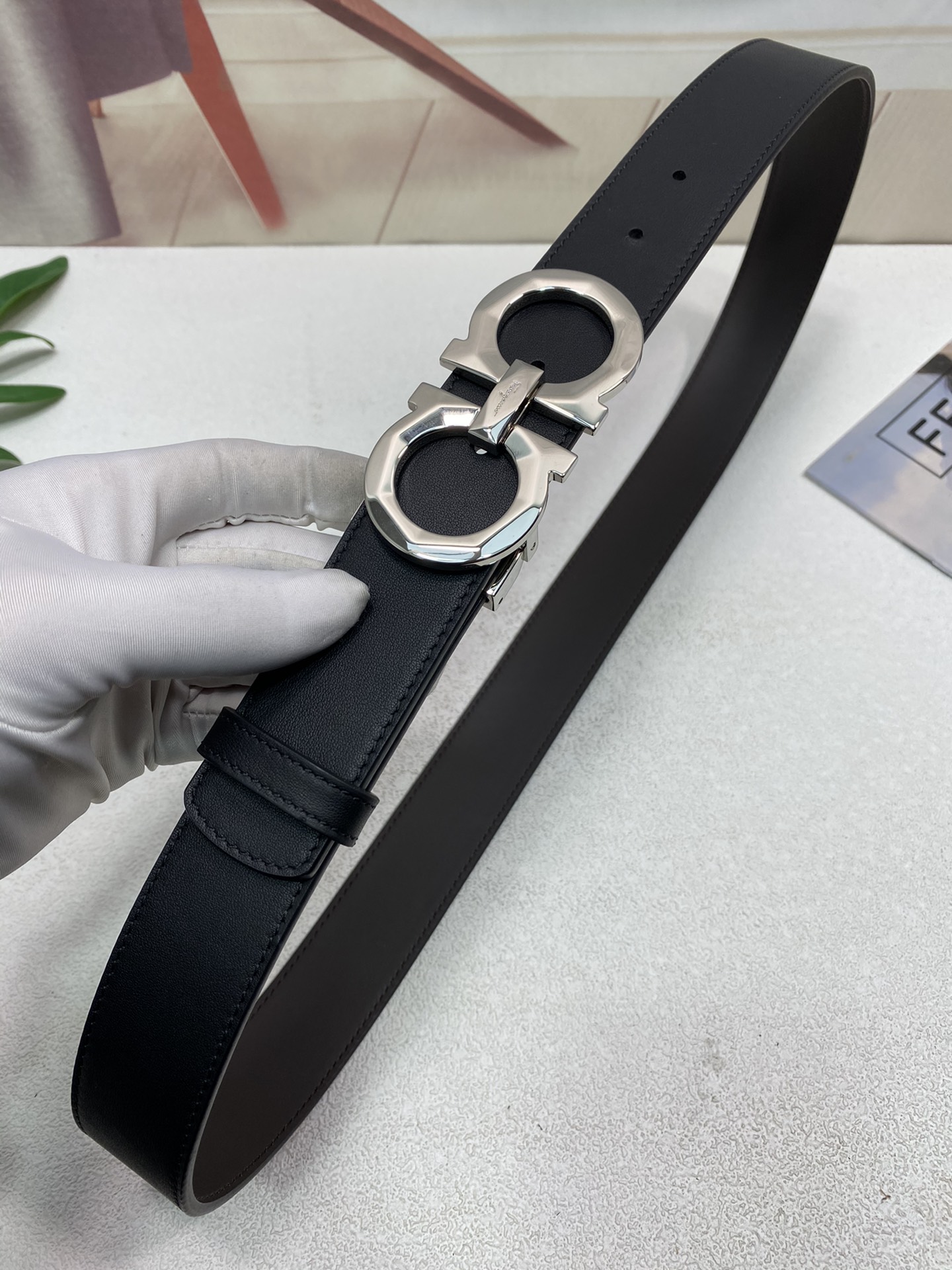 Salvatore Ferragamo Basic Belt Top Grain Leather