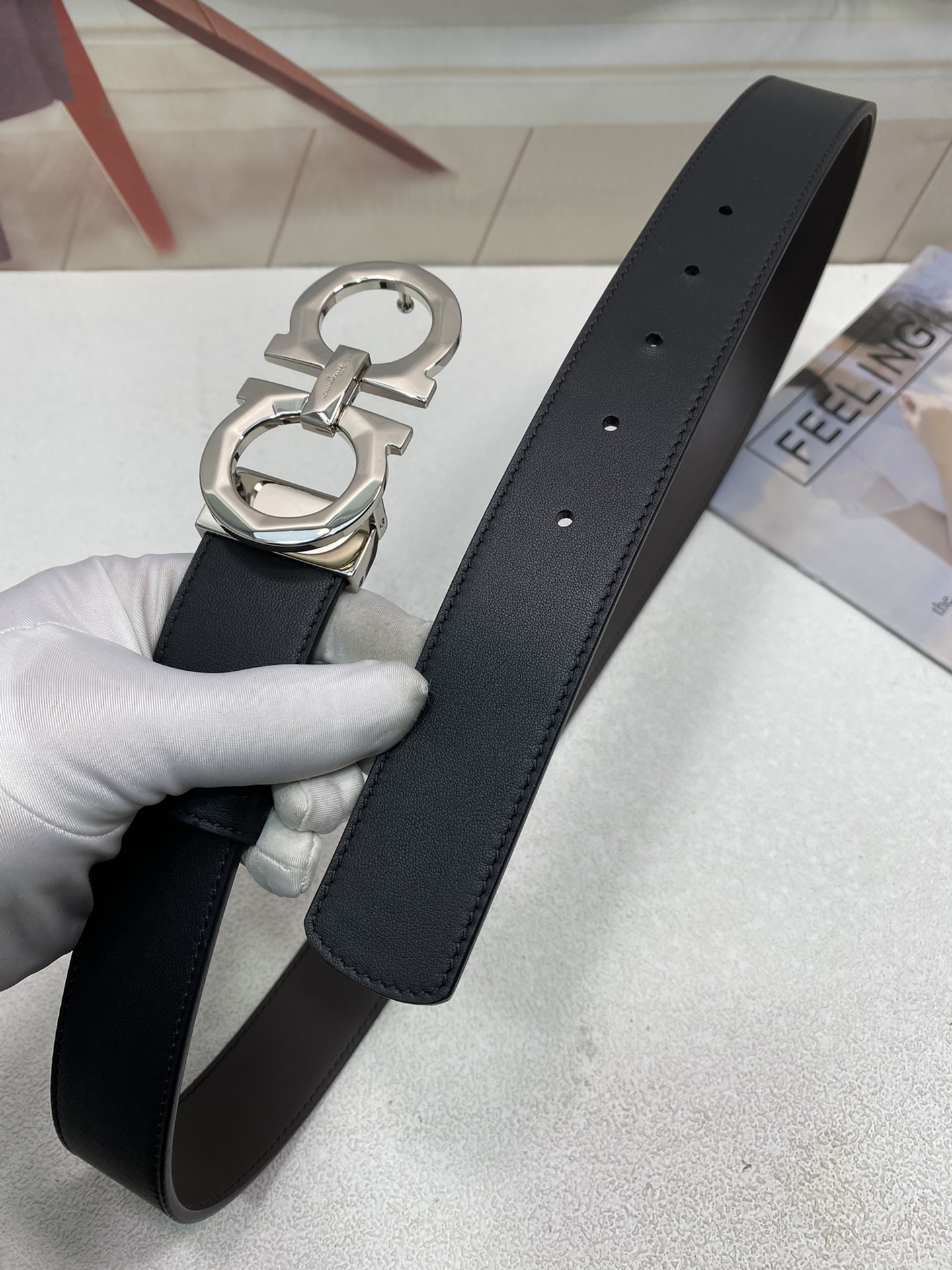 Salvatore Ferragamo Basic Belt Top Grain Leather