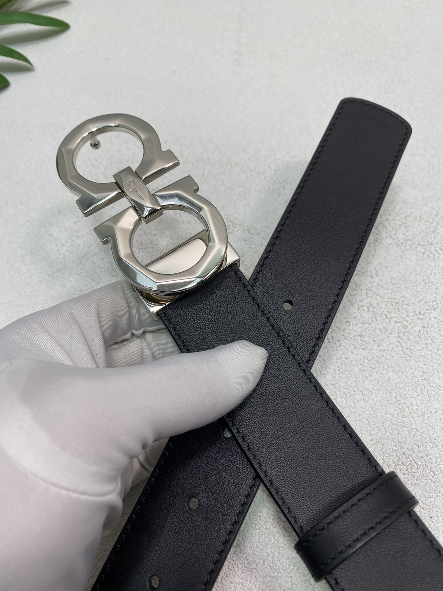 Salvatore Ferragamo Basic Belt Top Grain Leather