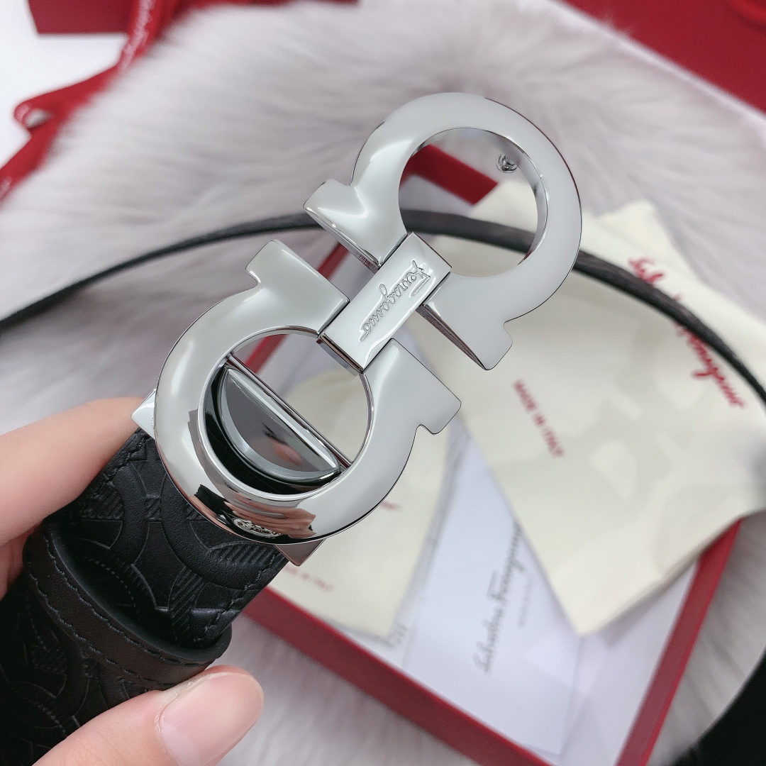 Salvatore Ferragamo Leather Belt 35mm-m