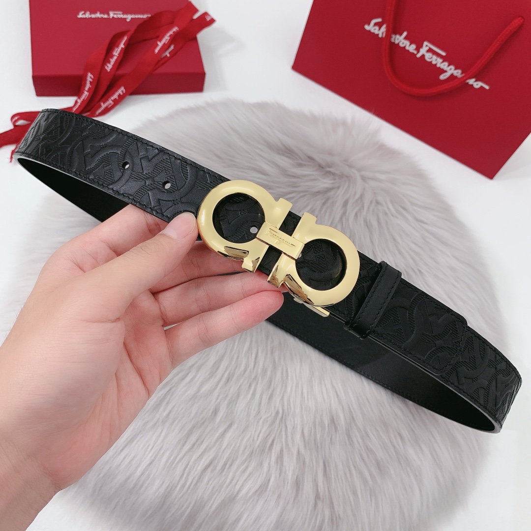 Salvatore Ferragamo Leather Belt 35mm-m