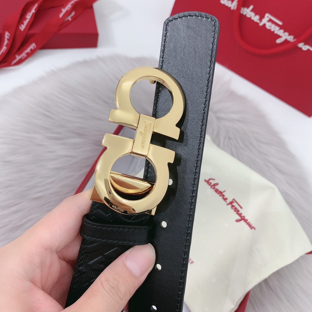 Salvatore Ferragamo Leather Belt 35mm-m