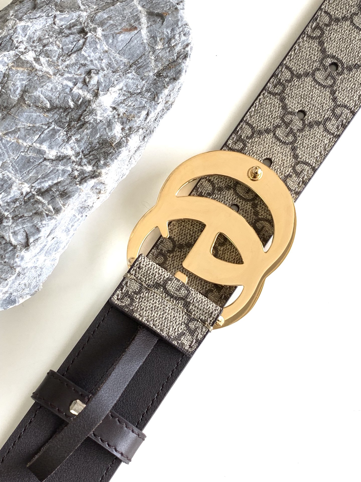 Gucci Leather Belt Cow Leather Black M