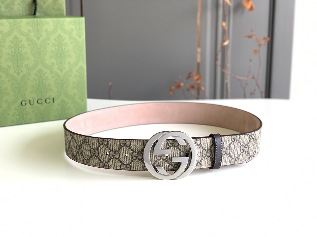 Gucci Leather Belt Cow Leather Black M