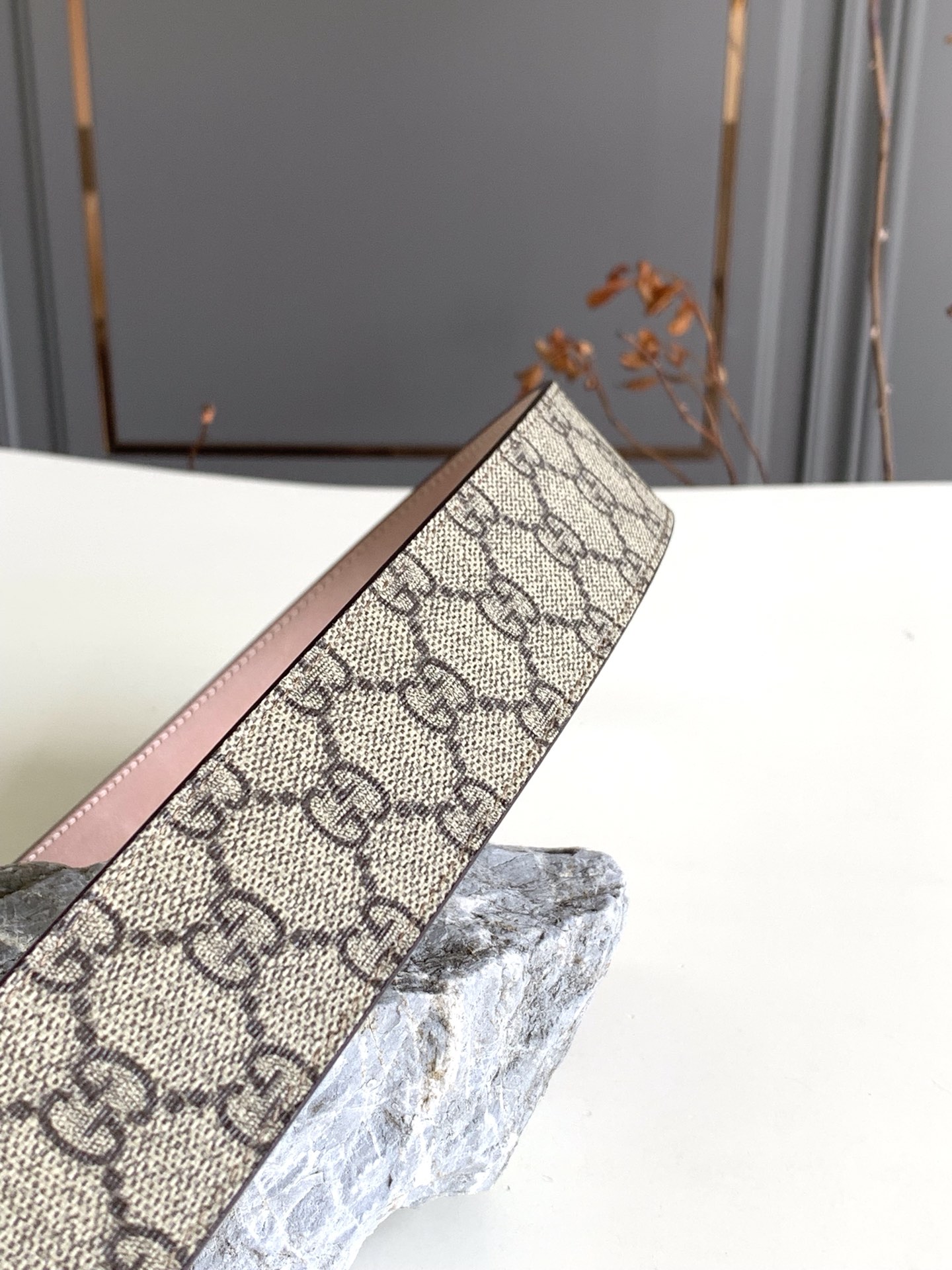 Gucci Leather Belt Cow Leather Black M