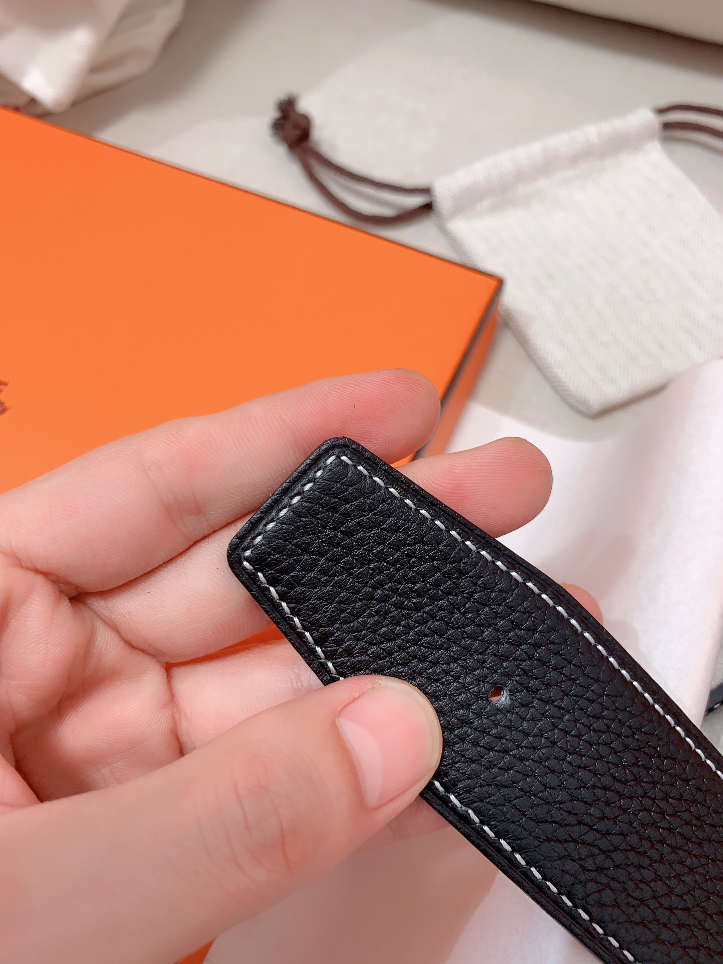 Hermès Leather Belt 38mm-s-m