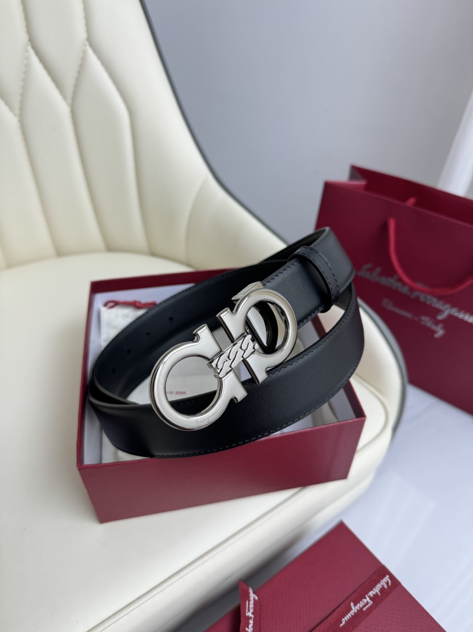Salvatore Ferragamo Basic Belt Top Grain Leather