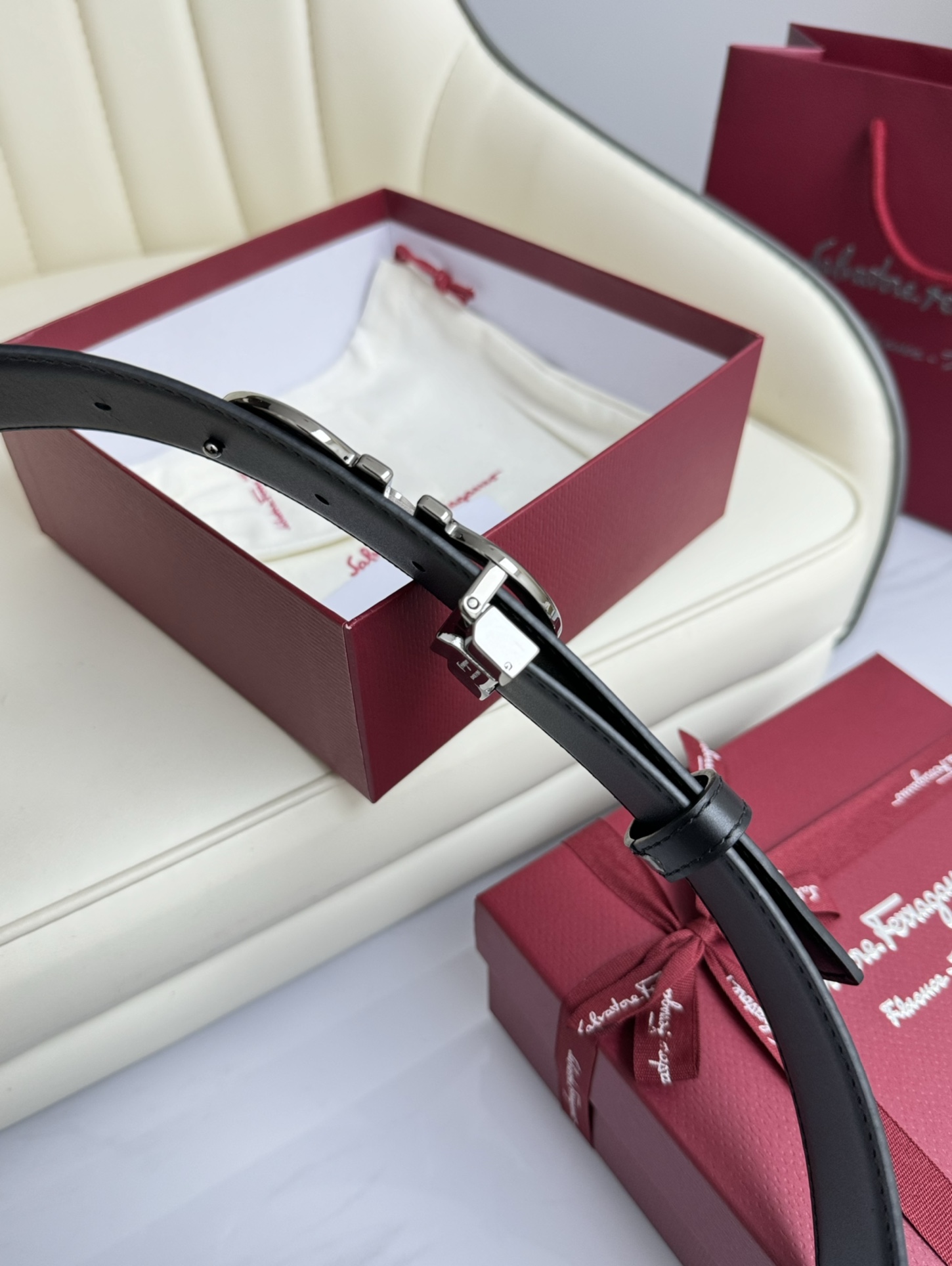 Salvatore Ferragamo Basic Belt Top Grain Leather