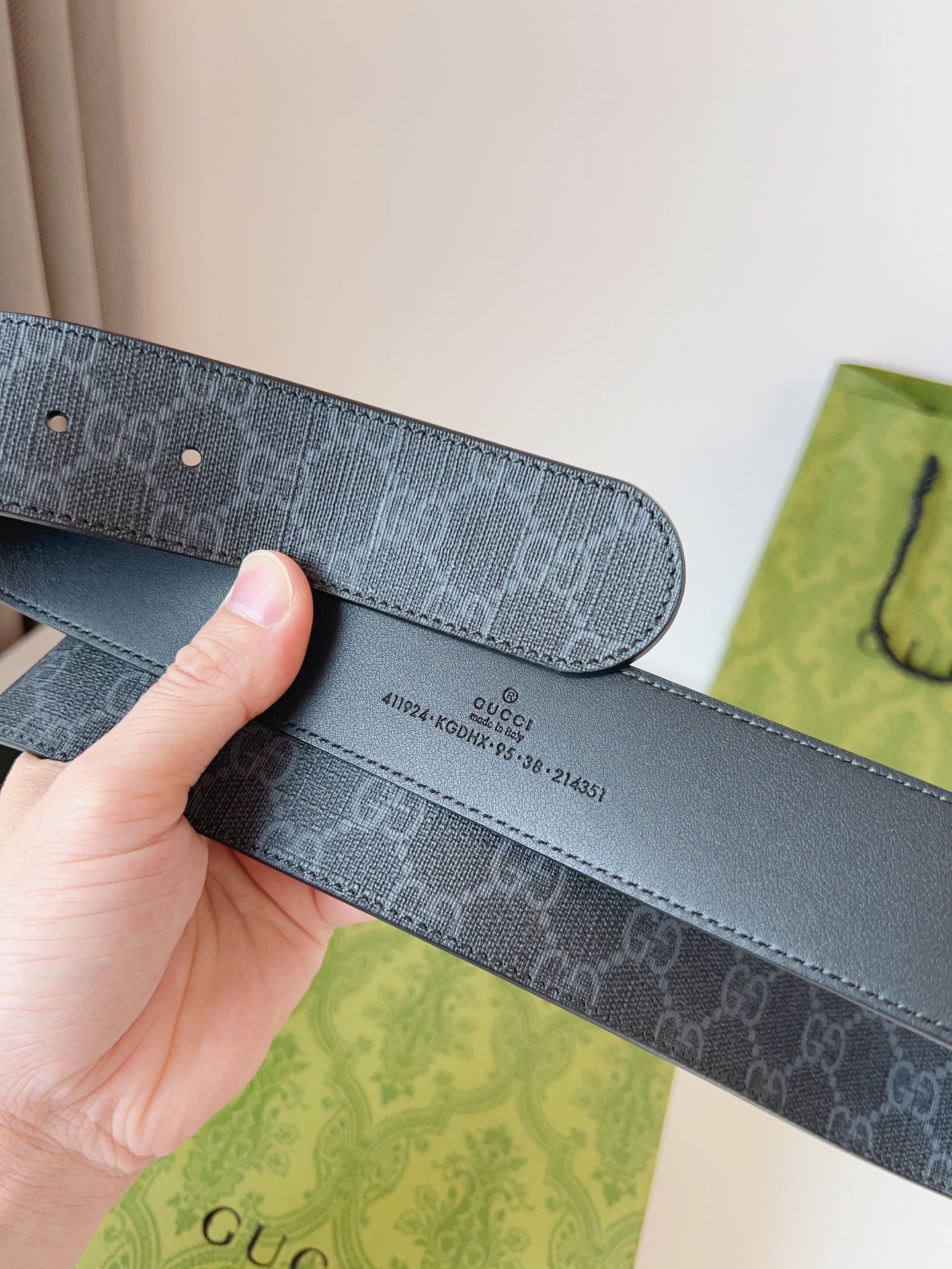 Gucci Leather Belt Canvas S-m