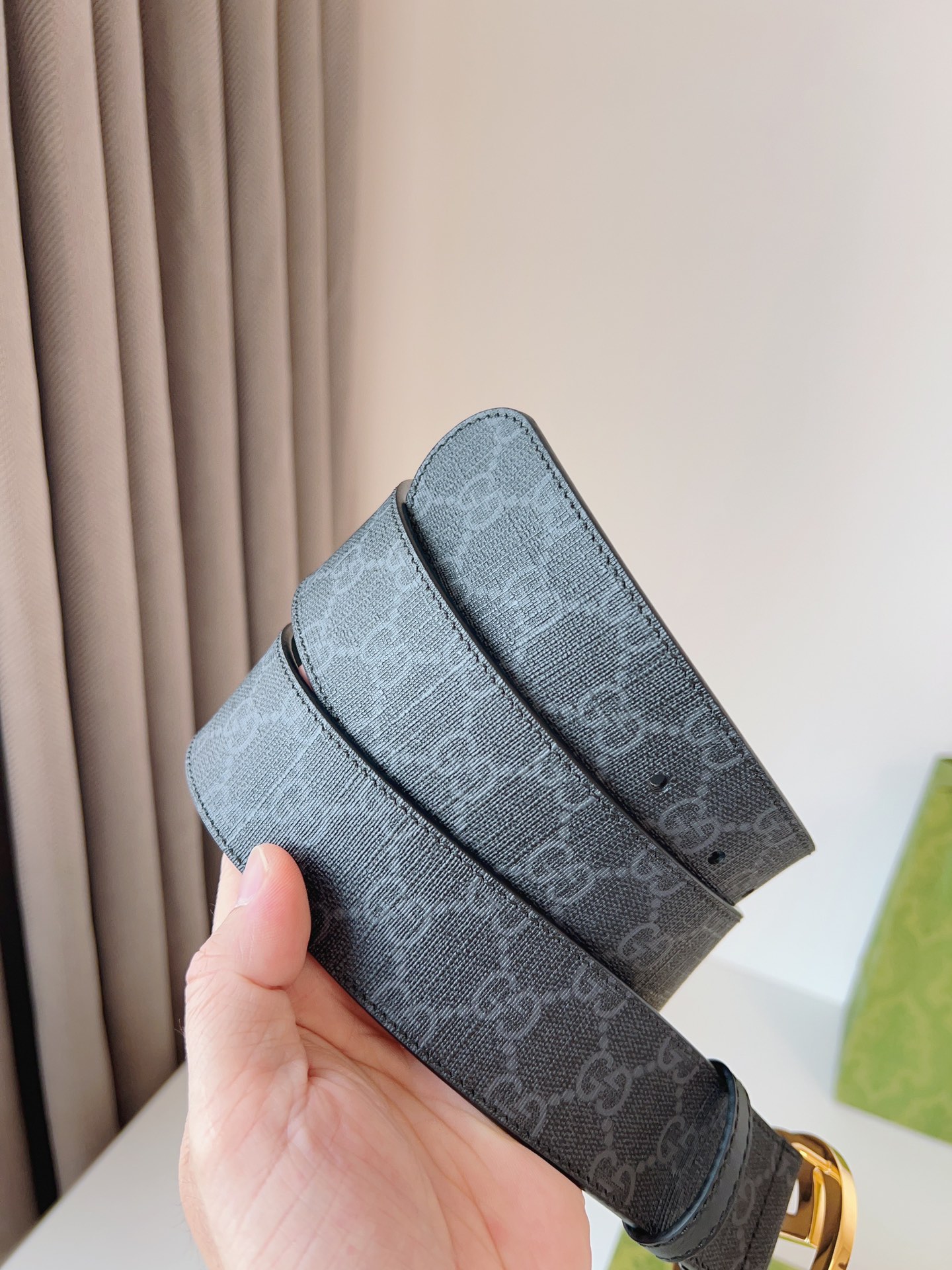 Gucci Leather Belt Canvas S-m