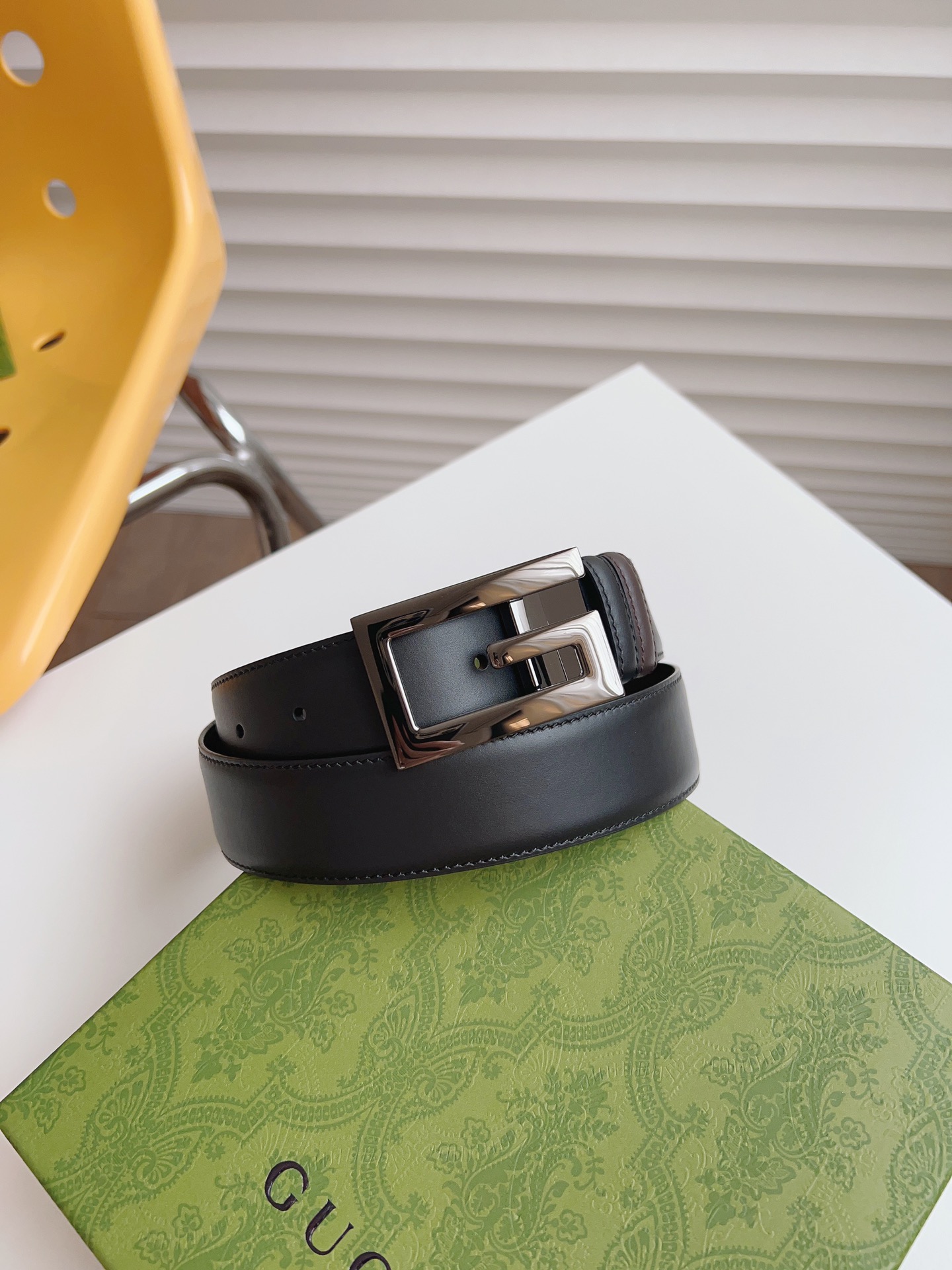 Gucci Leather Belt Cow Leather M