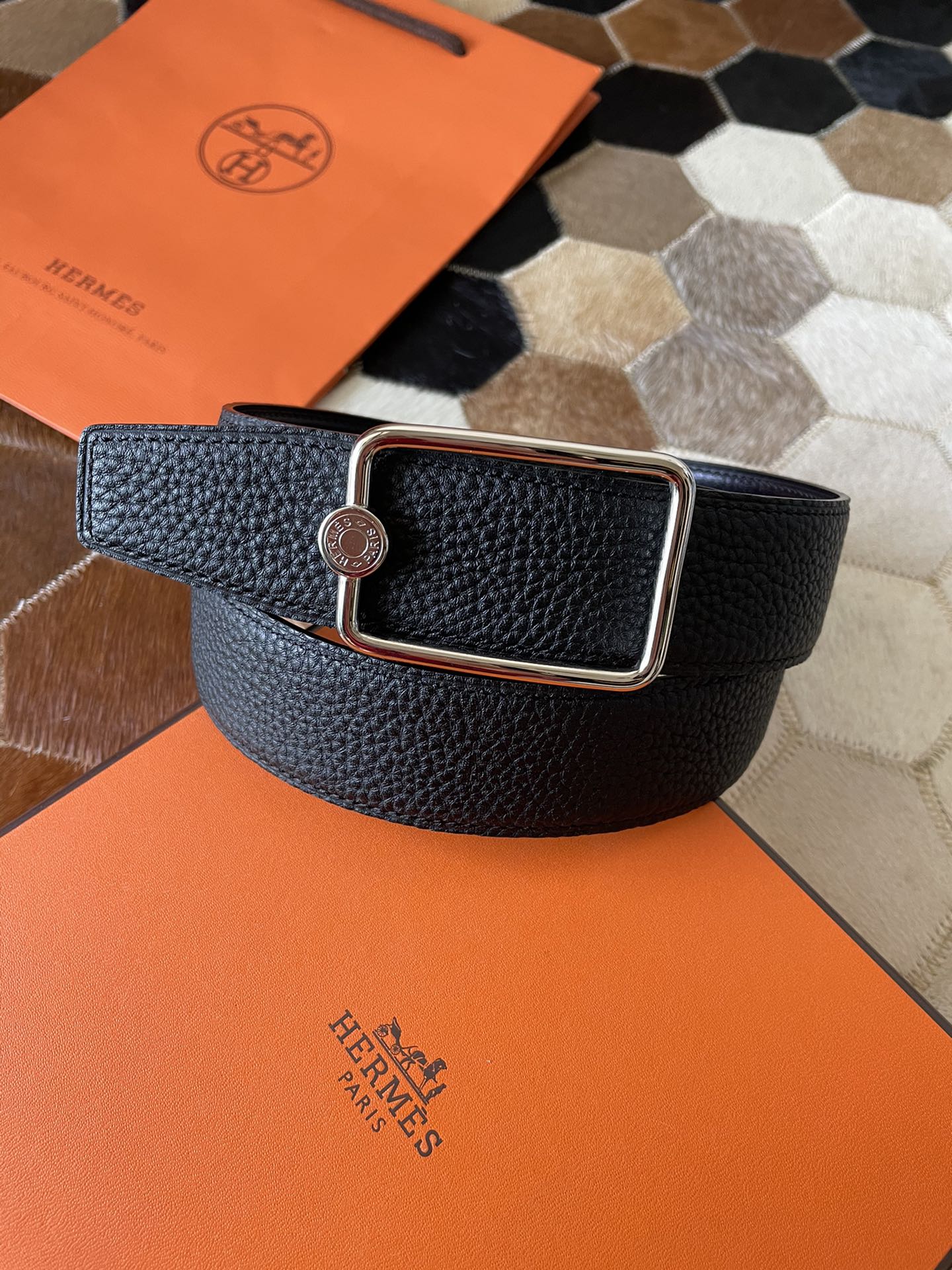 Hermès Male Basic Belt 38mm-s-m