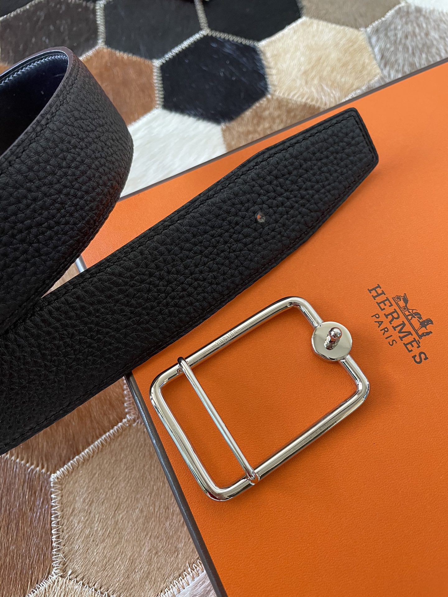 Hermès Male Basic Belt 38mm-s-m