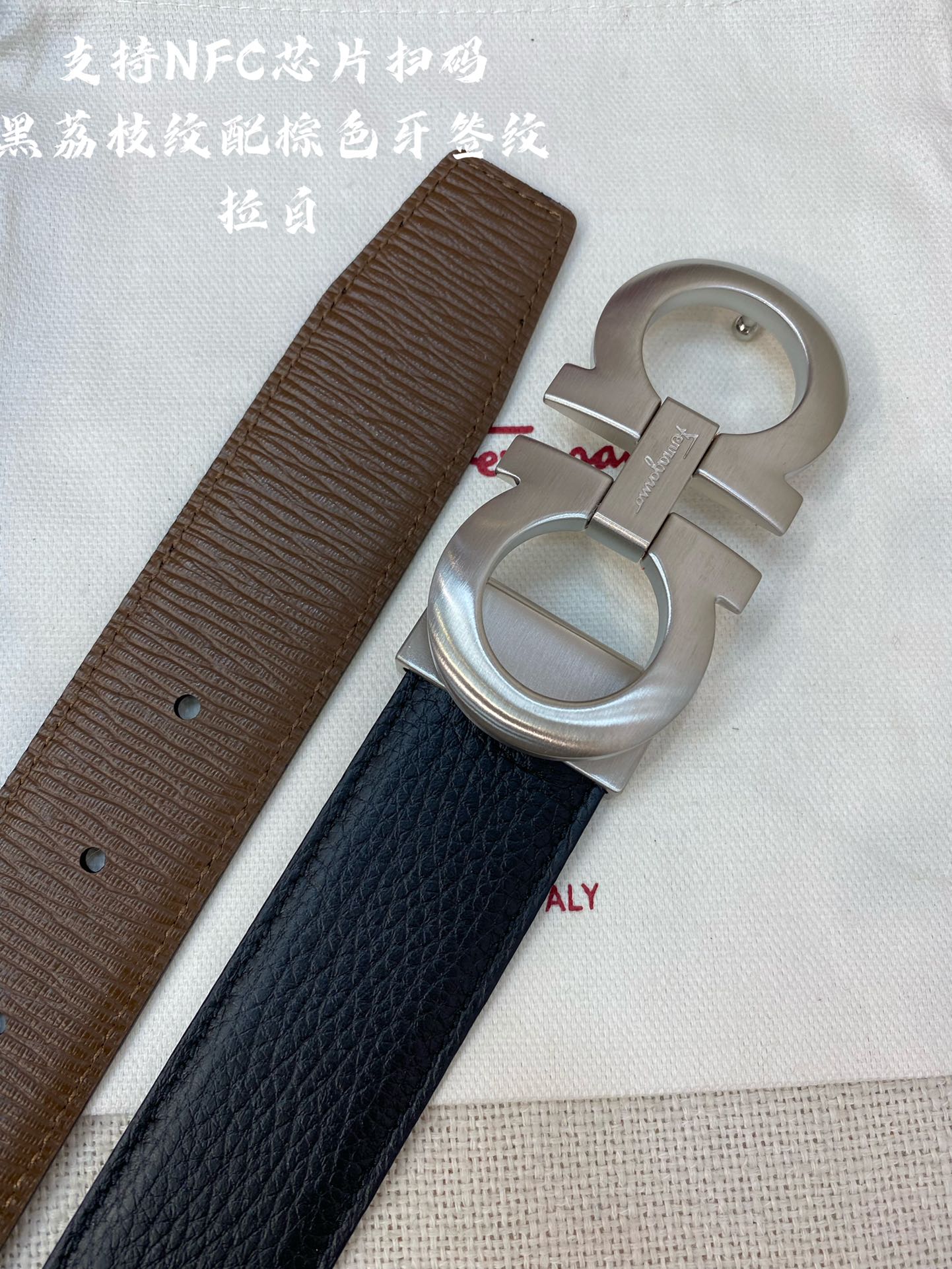 Salvatore Ferragamo Male Leather Belt Cow Leather M