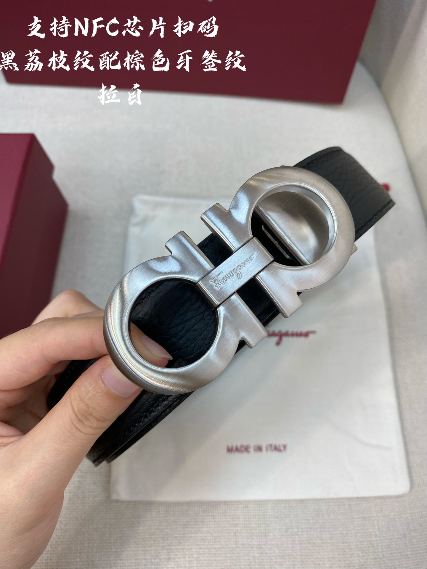 Salvatore Ferragamo Male Leather Belt Cow Leather M