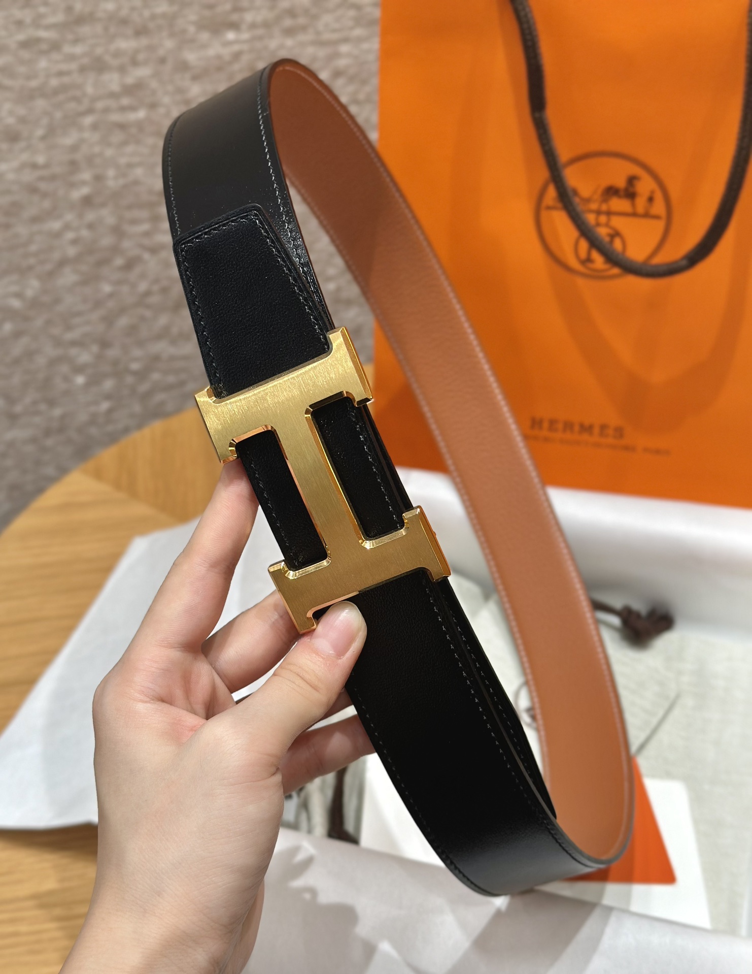 Hermès Male Basic Belt S-m
