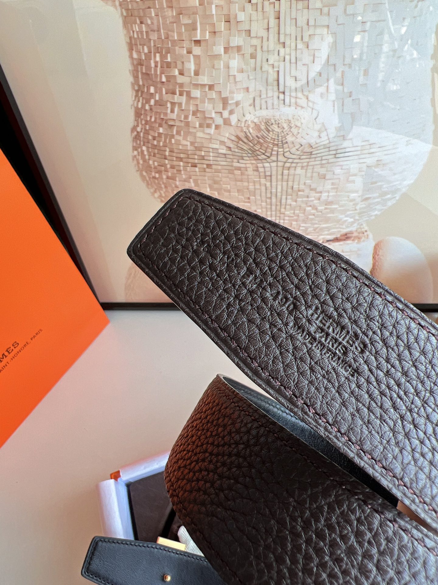 Hermès Male Leather Belt Top Grain Leather S-m