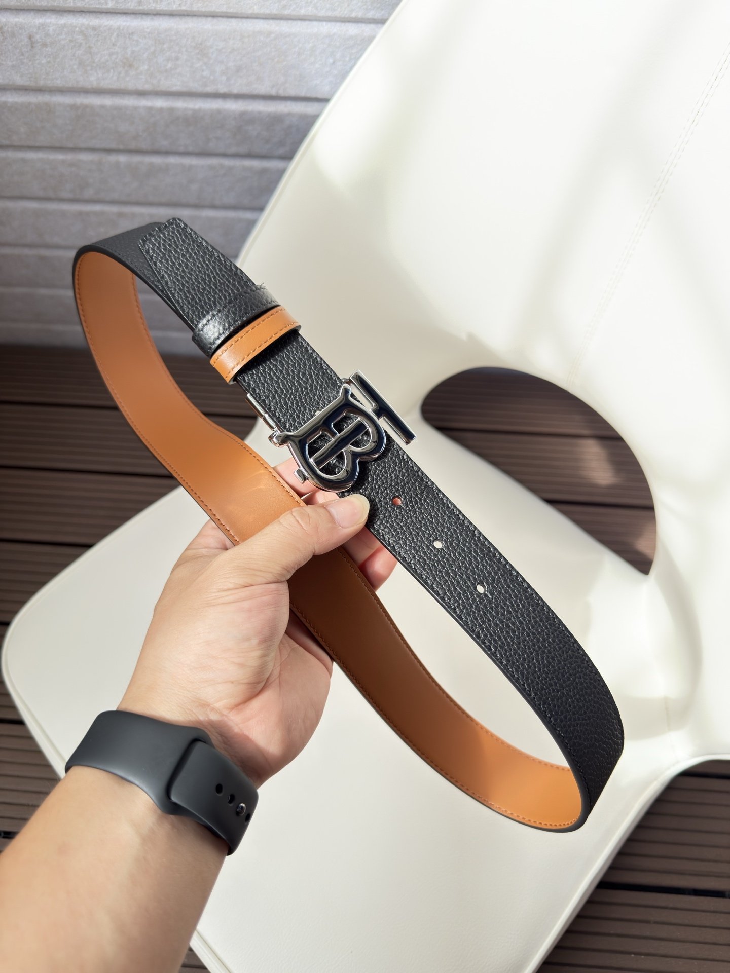 Burberry Basic Belt Top Grain Leather 34mm