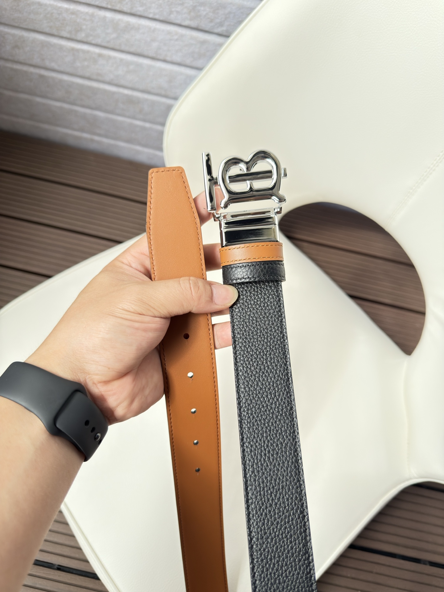 Burberry Basic Belt Top Grain Leather 34mm