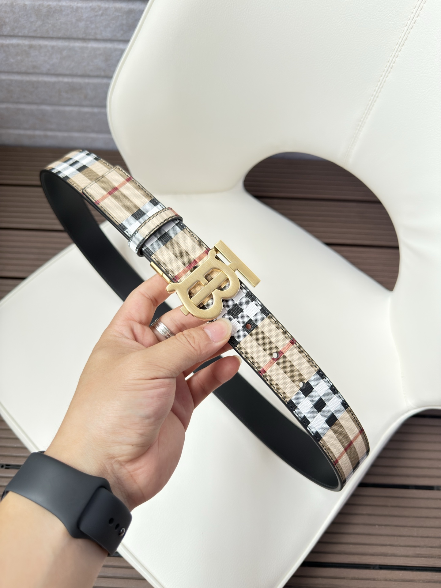 Burberry Basic Belt Top Grain Leather 34mm