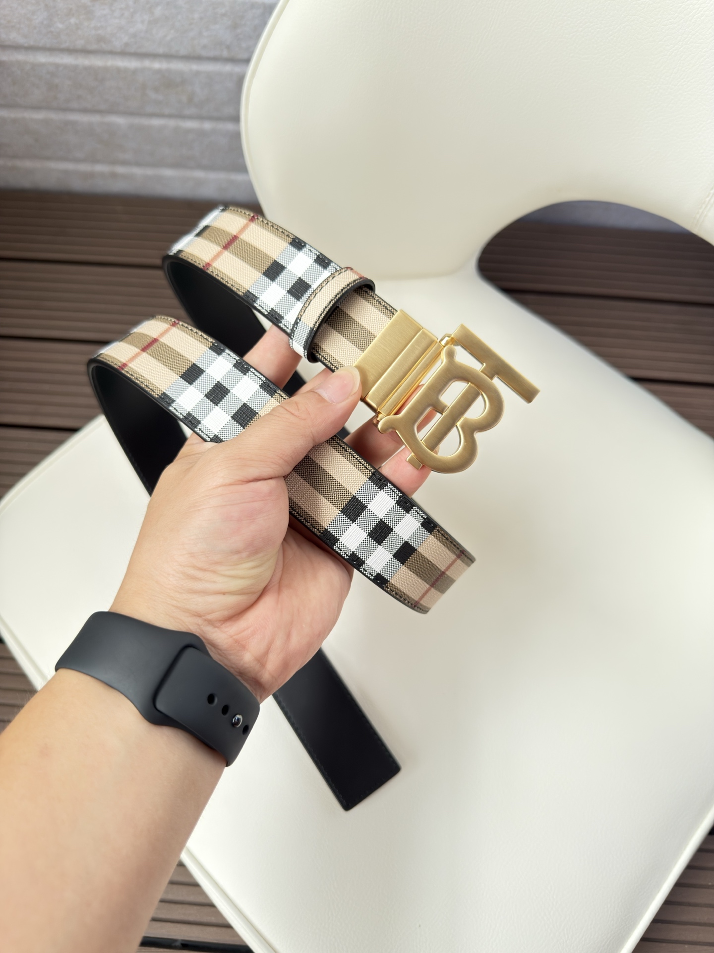 Burberry Basic Belt Top Grain Leather 34mm