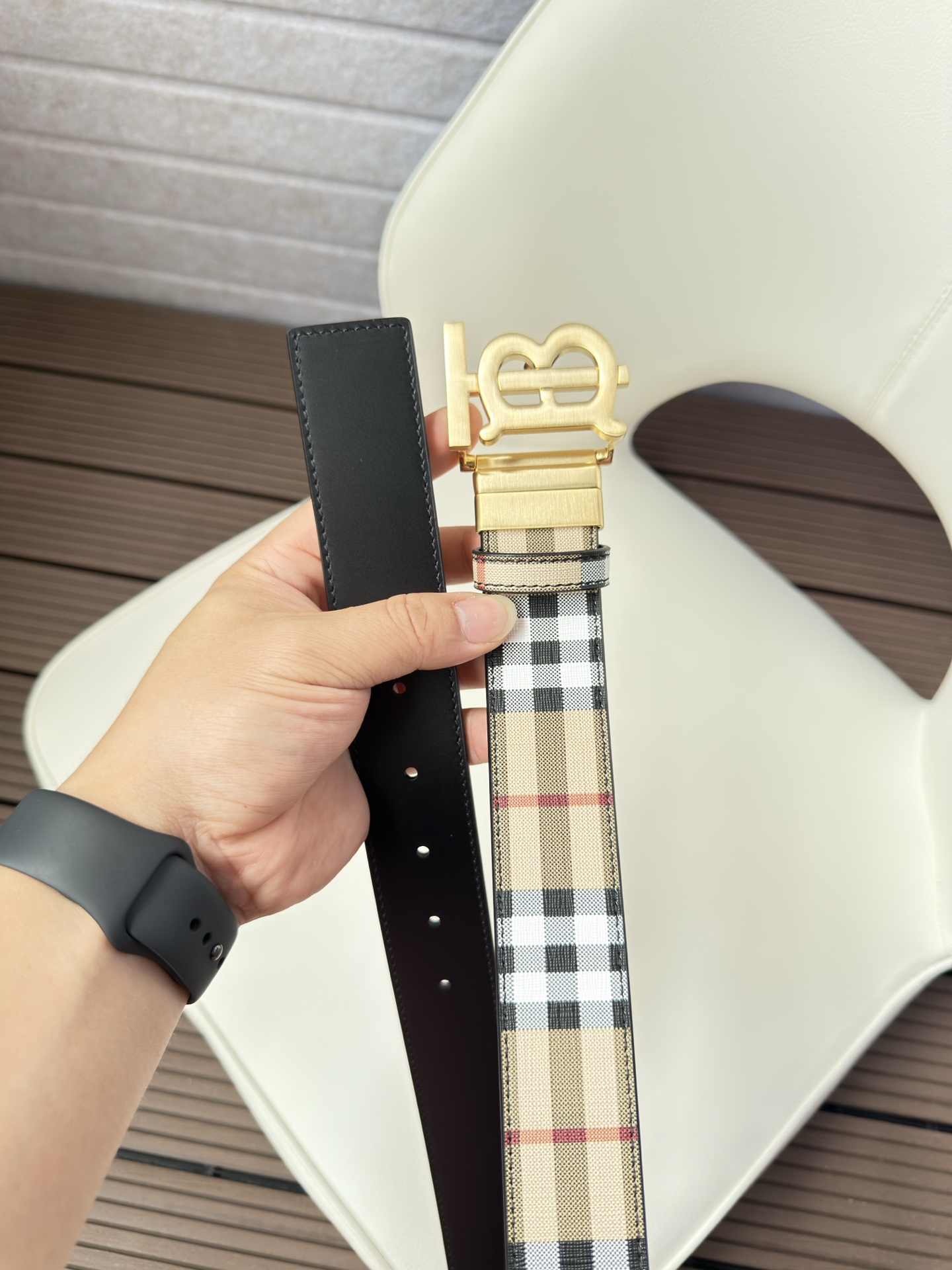 Burberry Basic Belt Top Grain Leather 34mm