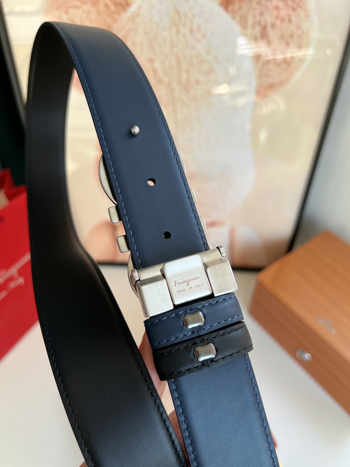 Salvatore Ferragamo Male Basic Belt Top Grain Leather M