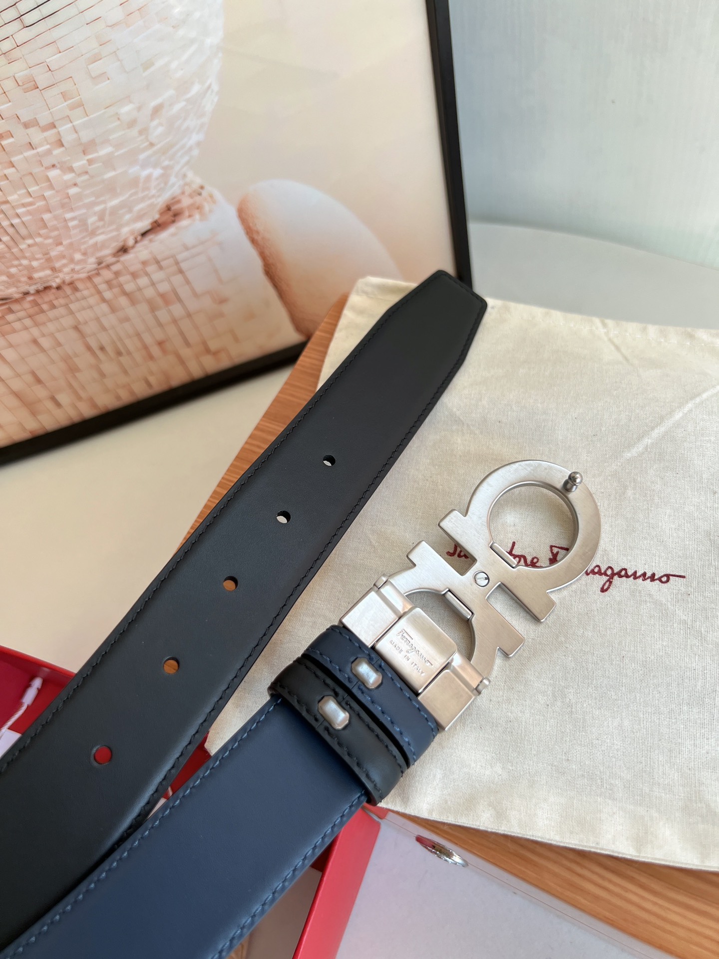 Salvatore Ferragamo Male Basic Belt Top Grain Leather M