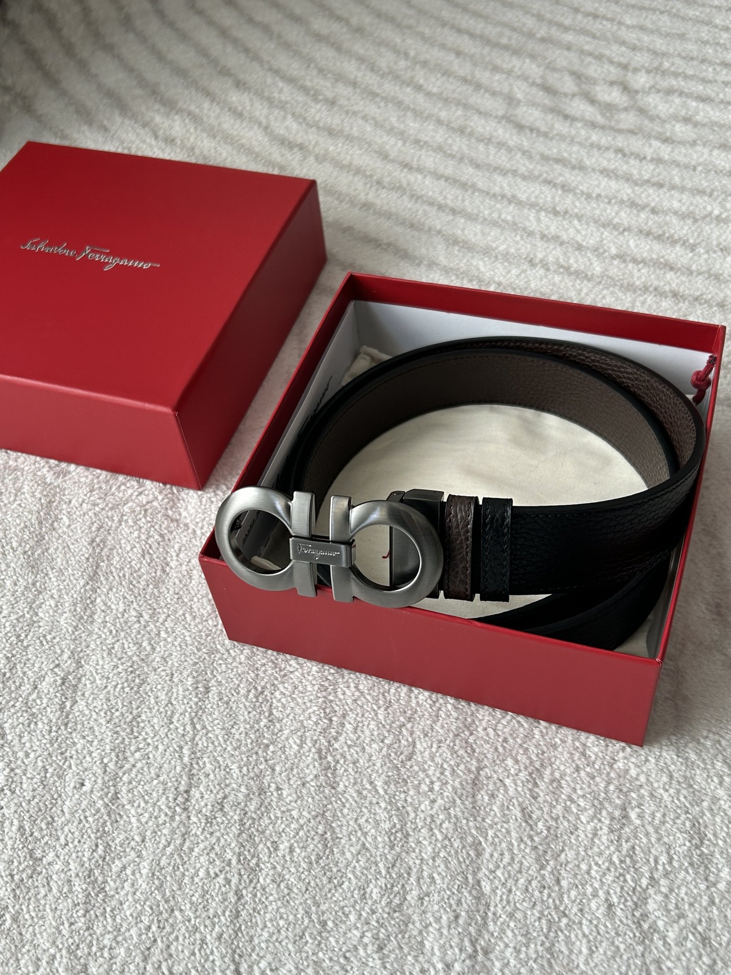 Salvatore Ferragamo Male Basic Belt Coffee M