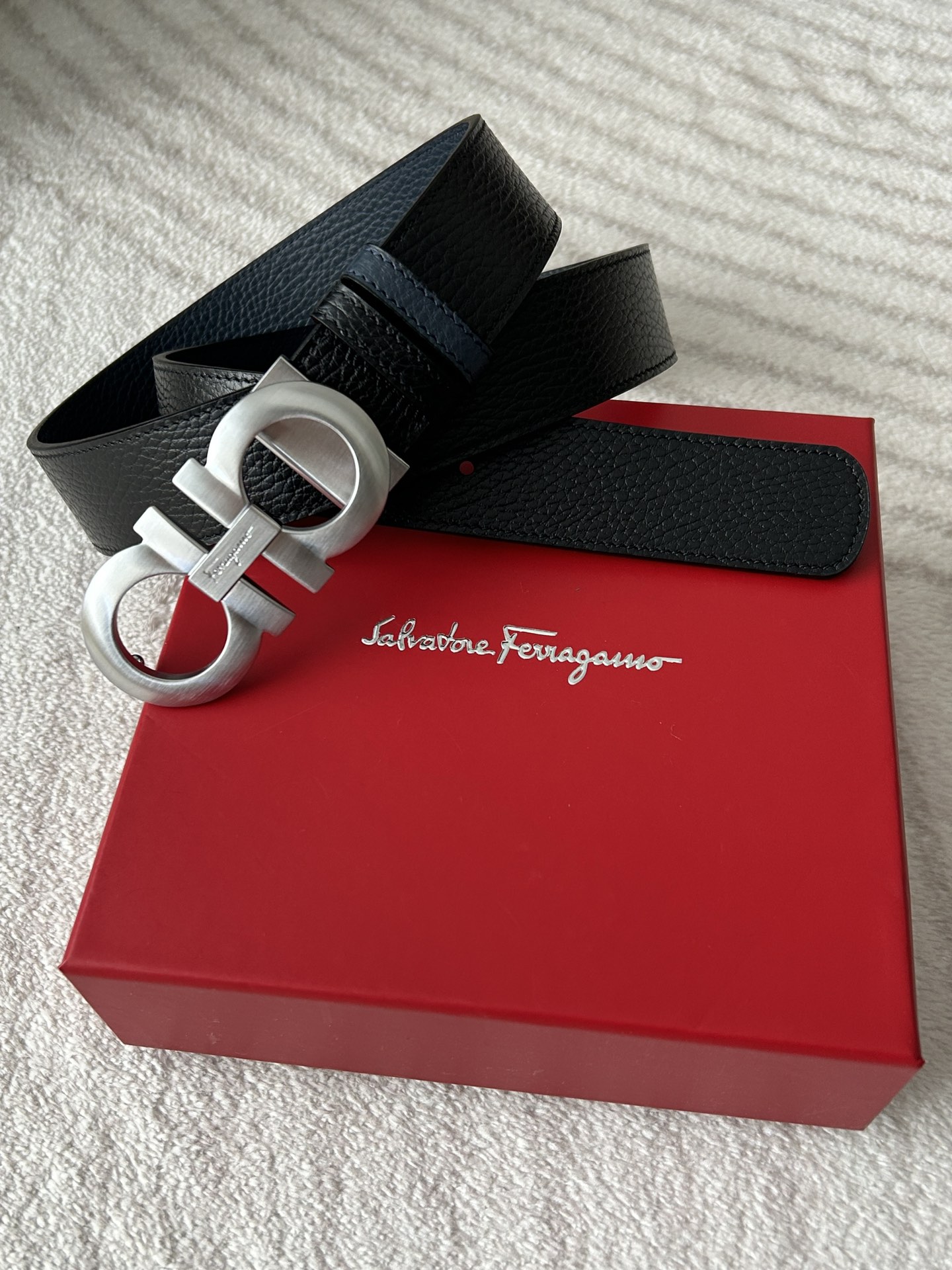 Salvatore Ferragamo Male Basic Belt White M