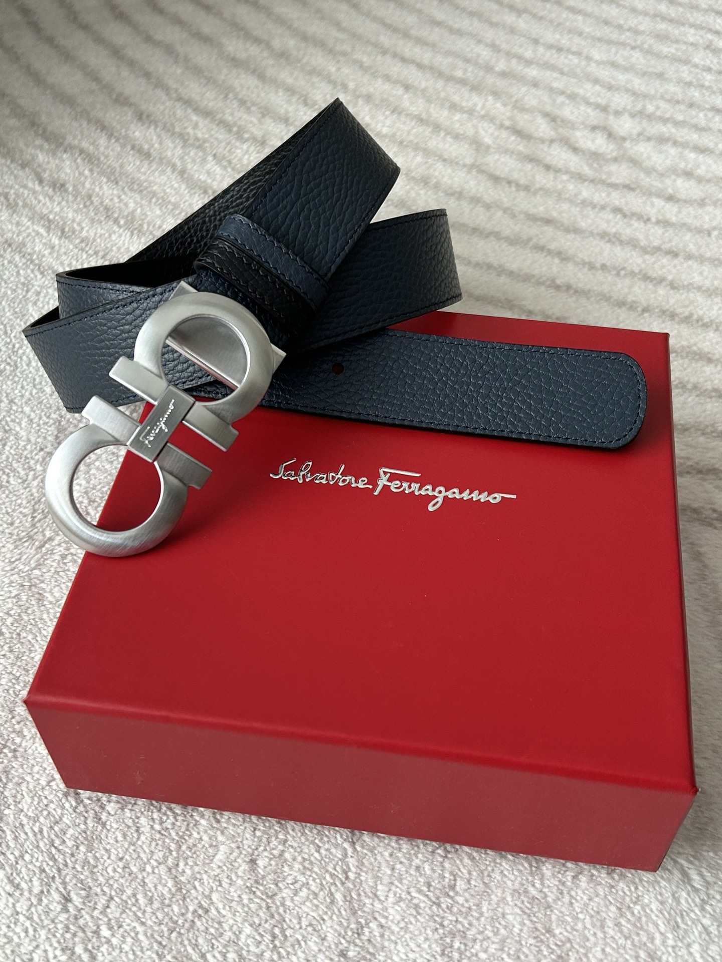 Salvatore Ferragamo Male Basic Belt White M