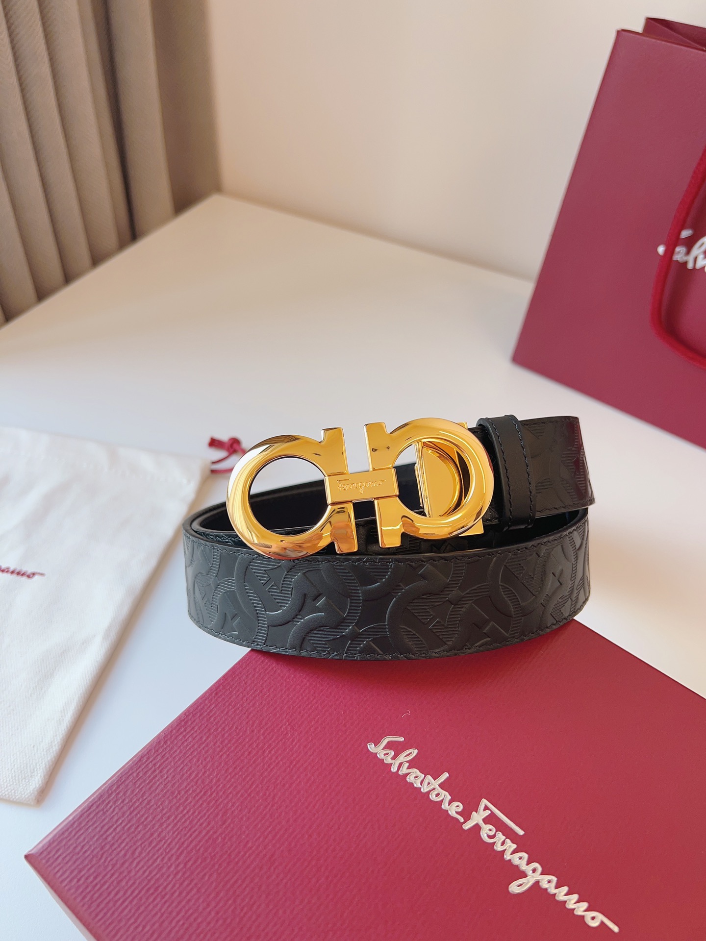 Salvatore Ferragamo Leather Belt 35mm-m