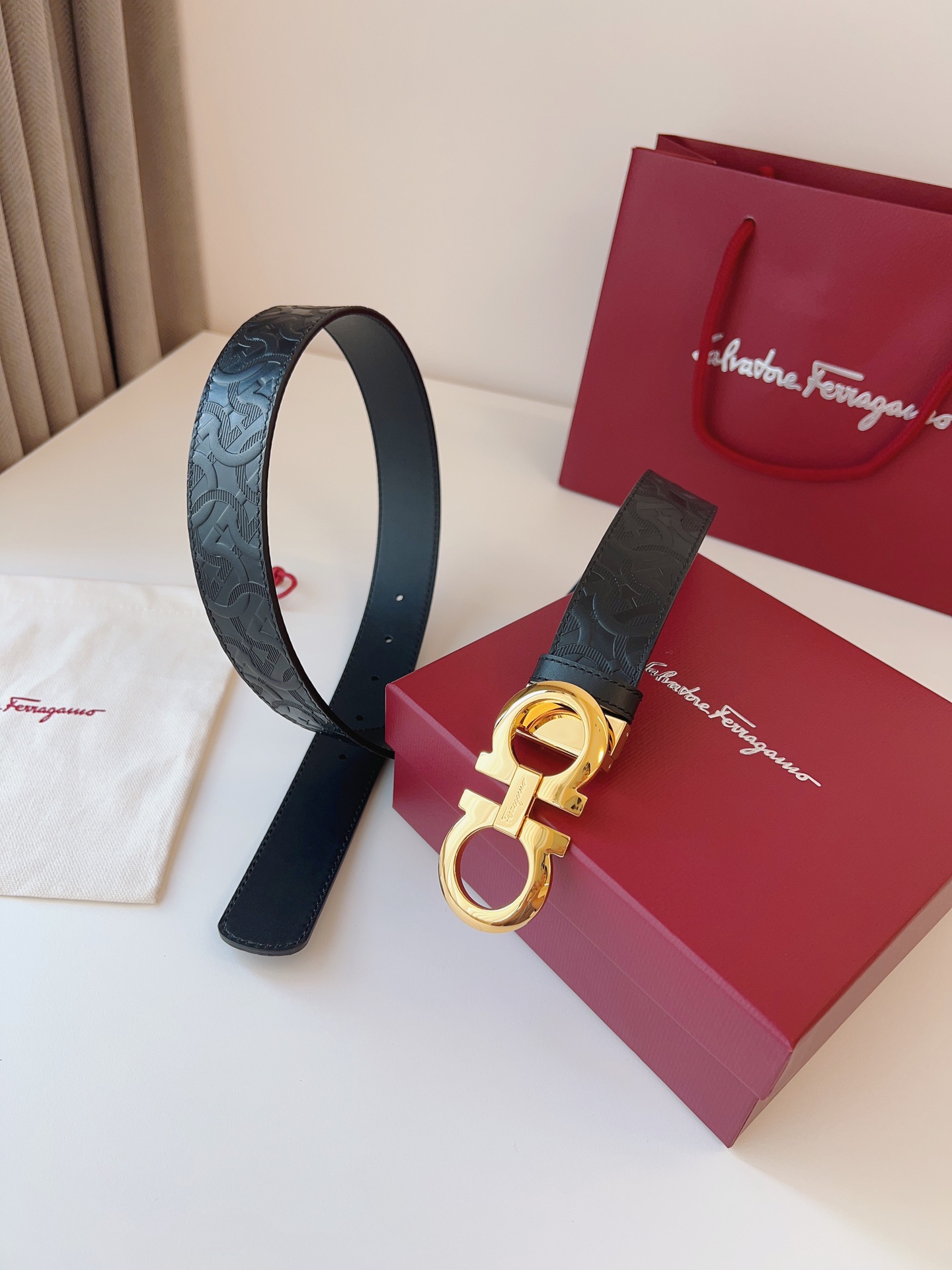Salvatore Ferragamo Leather Belt 35mm-m