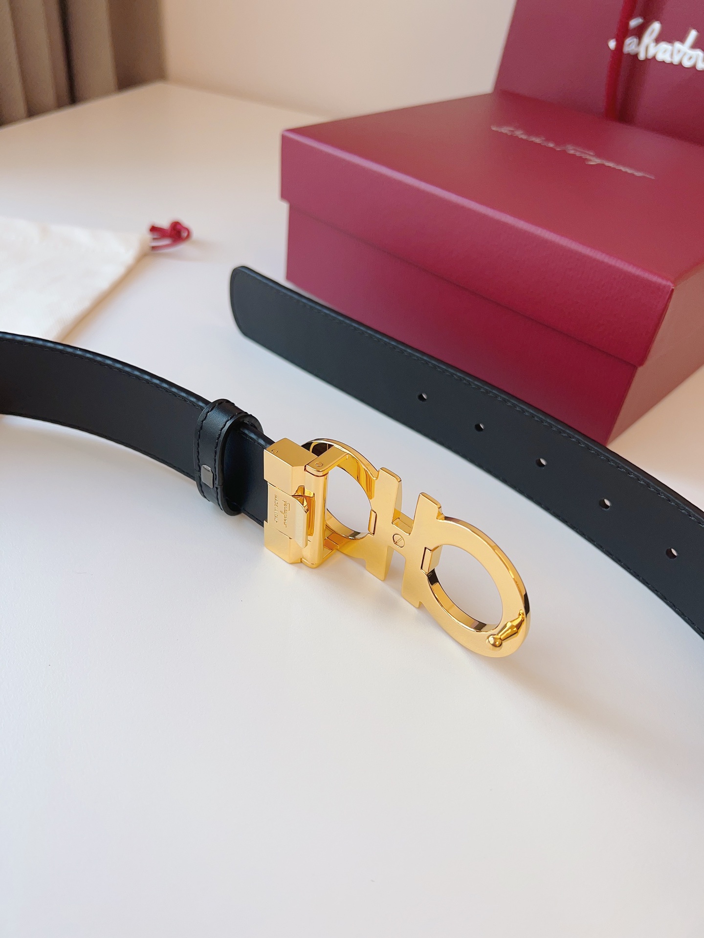 Salvatore Ferragamo Leather Belt 35mm-m