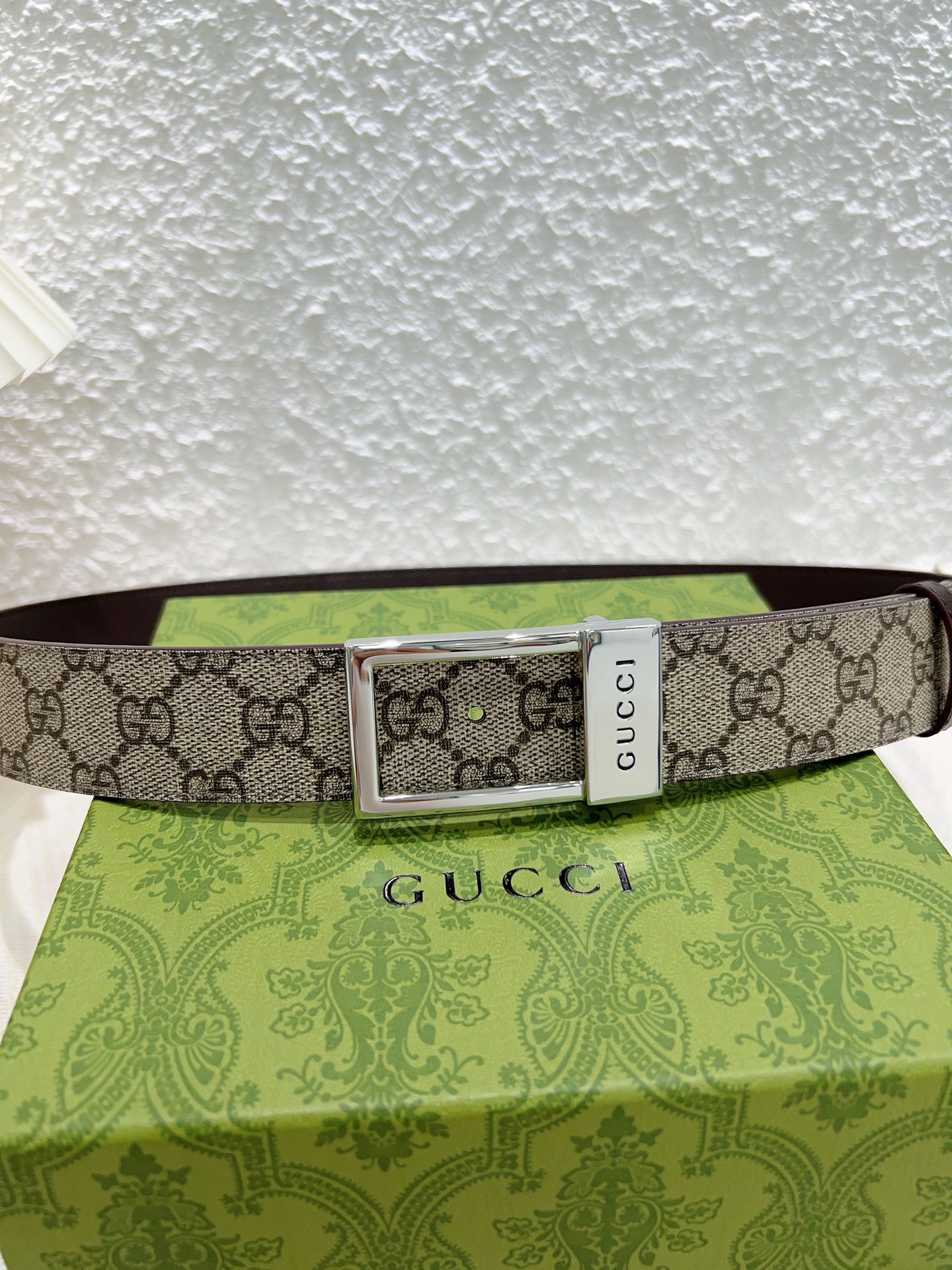 Gucci Basic Belt Canvas Beige S-m